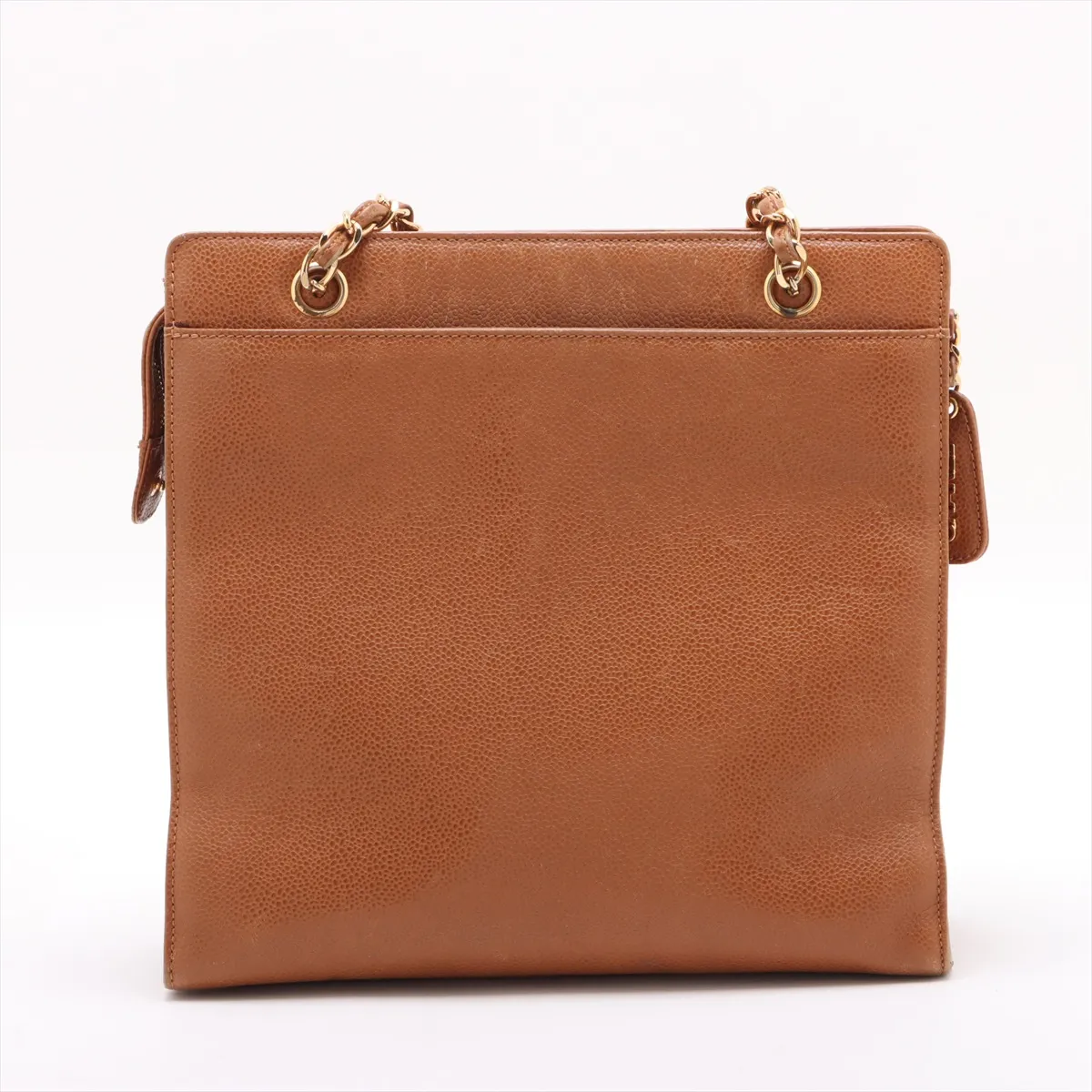 Cocomark caviar skin chain tote bag brown gold hardware 4853749 No. 4 — view 2