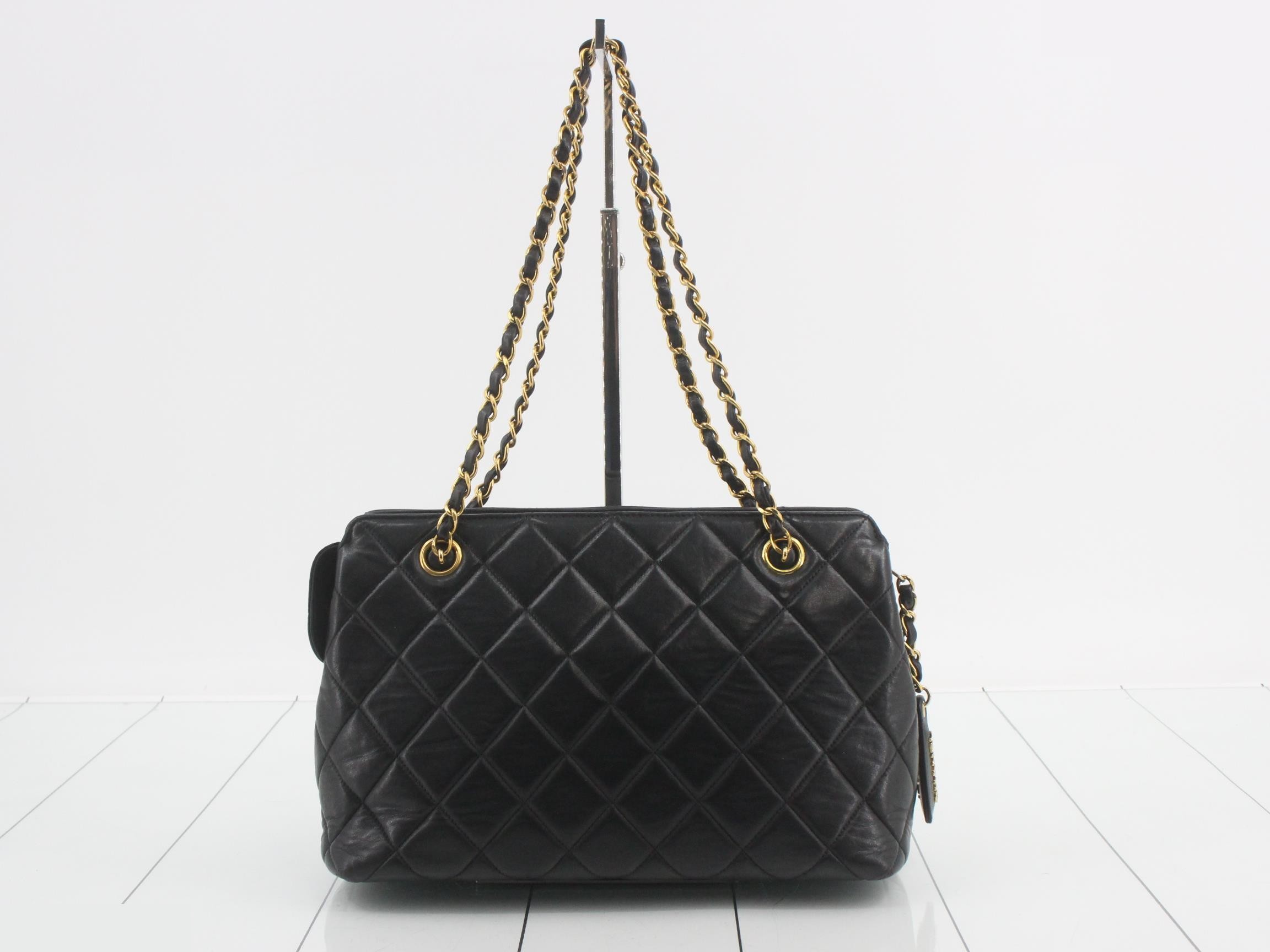 Matelassé Leather Chain Semi-Shoulder Bag — view 2