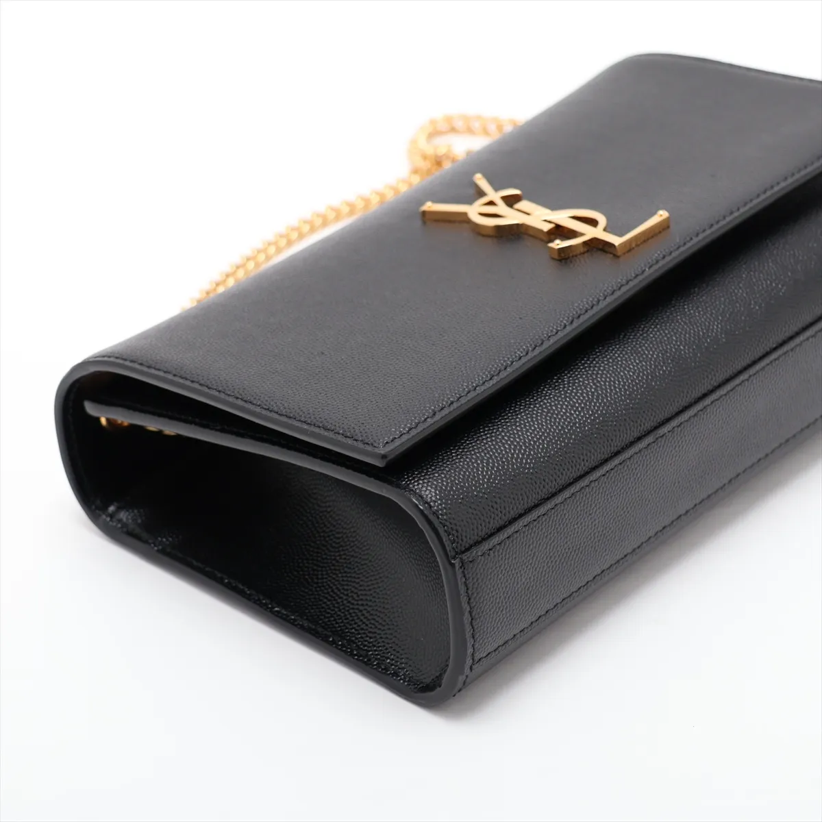Classic Kate Leather Chain Shoulder Bag, Black 364021 — view 4
