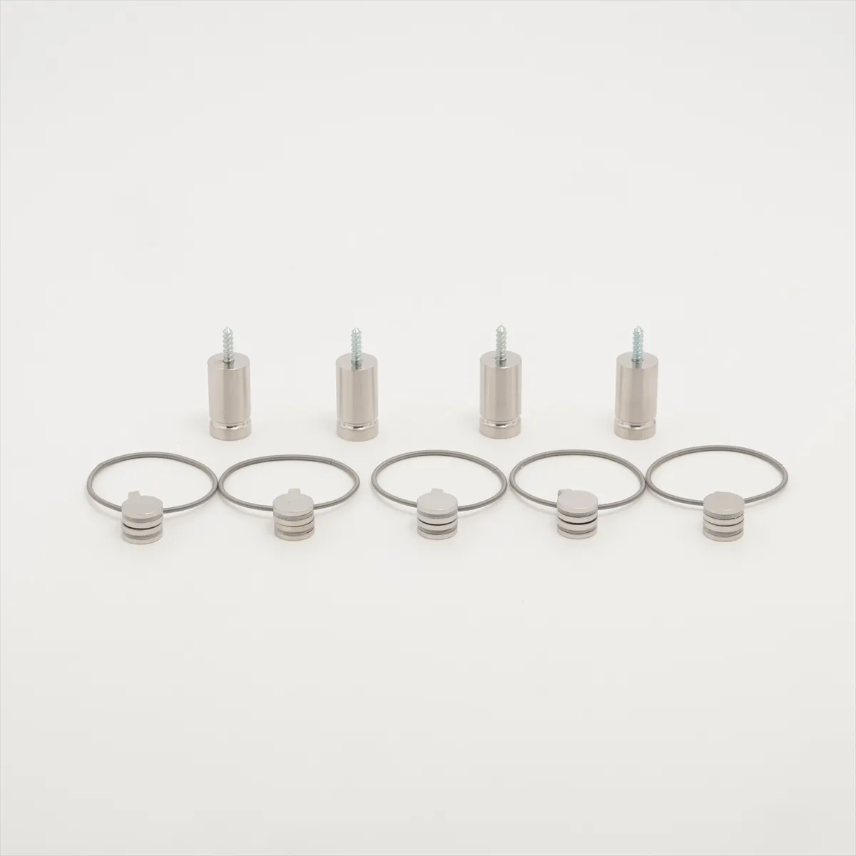 Clou de Selle Hanging Set, Metal, Silver, H019012S, Carre Wall Hanging, Magnet — view 2
