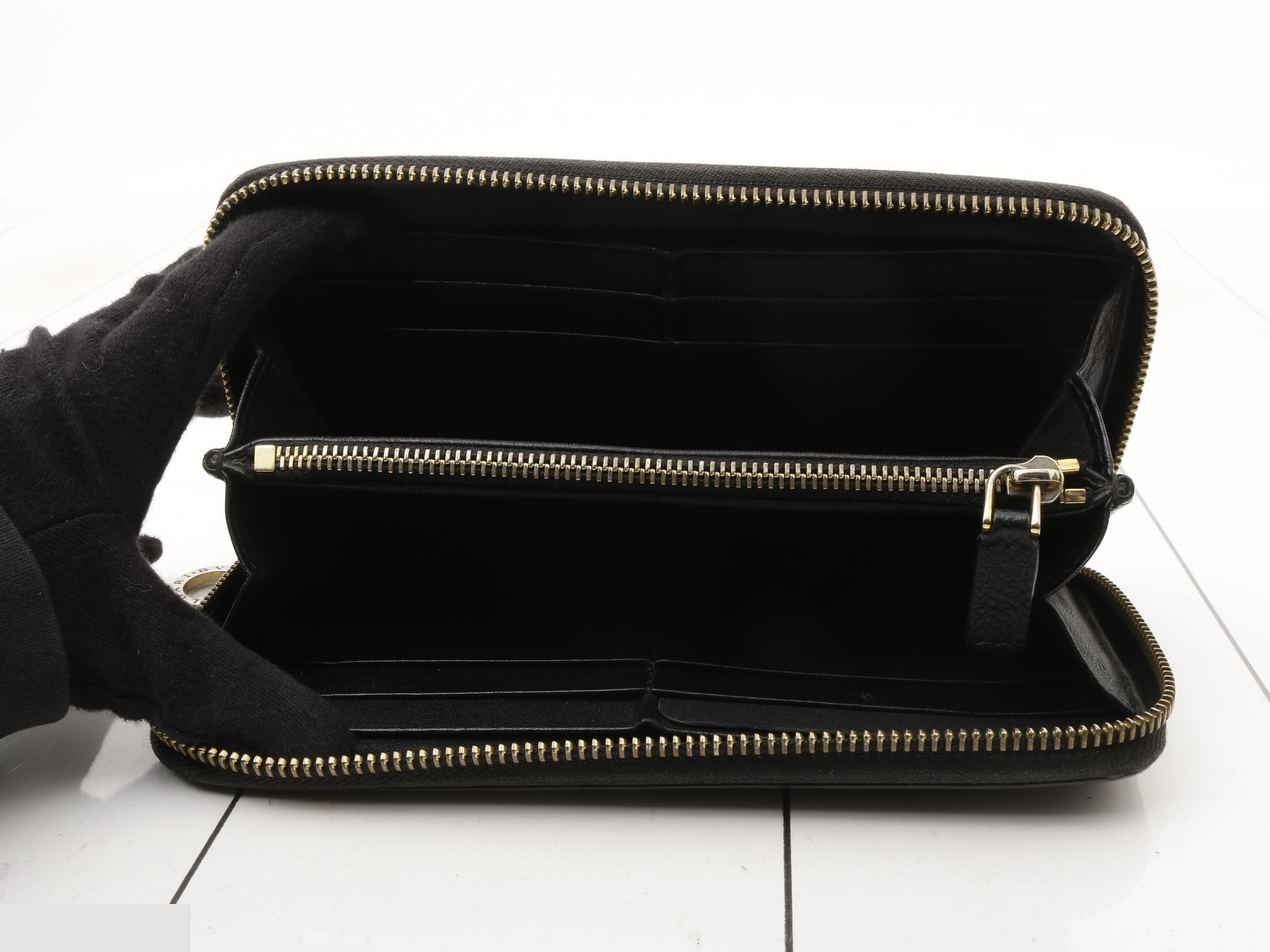 Leather Round Zip Long Wallet — view 4