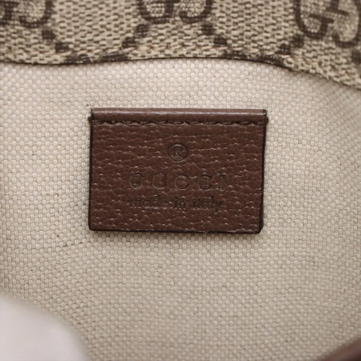 GG Supreme PVC x Leather Waist Pouch, Brown, 493930 — view 7