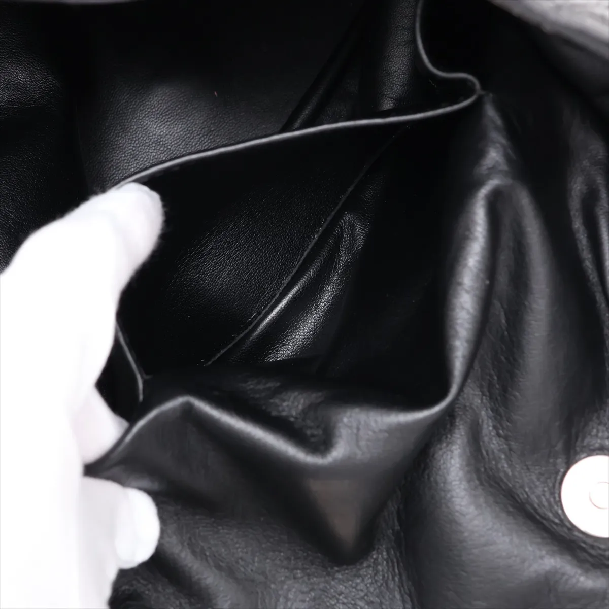Cannage Patent Leather Tote Bag, Black — view 9