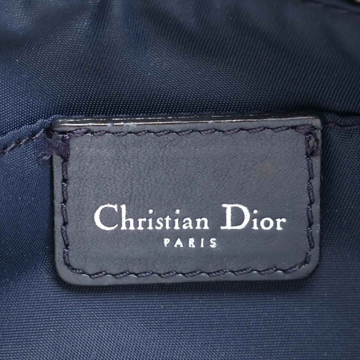 Trotter Canvas x Leather Shoulder Bag, Navy — view 8