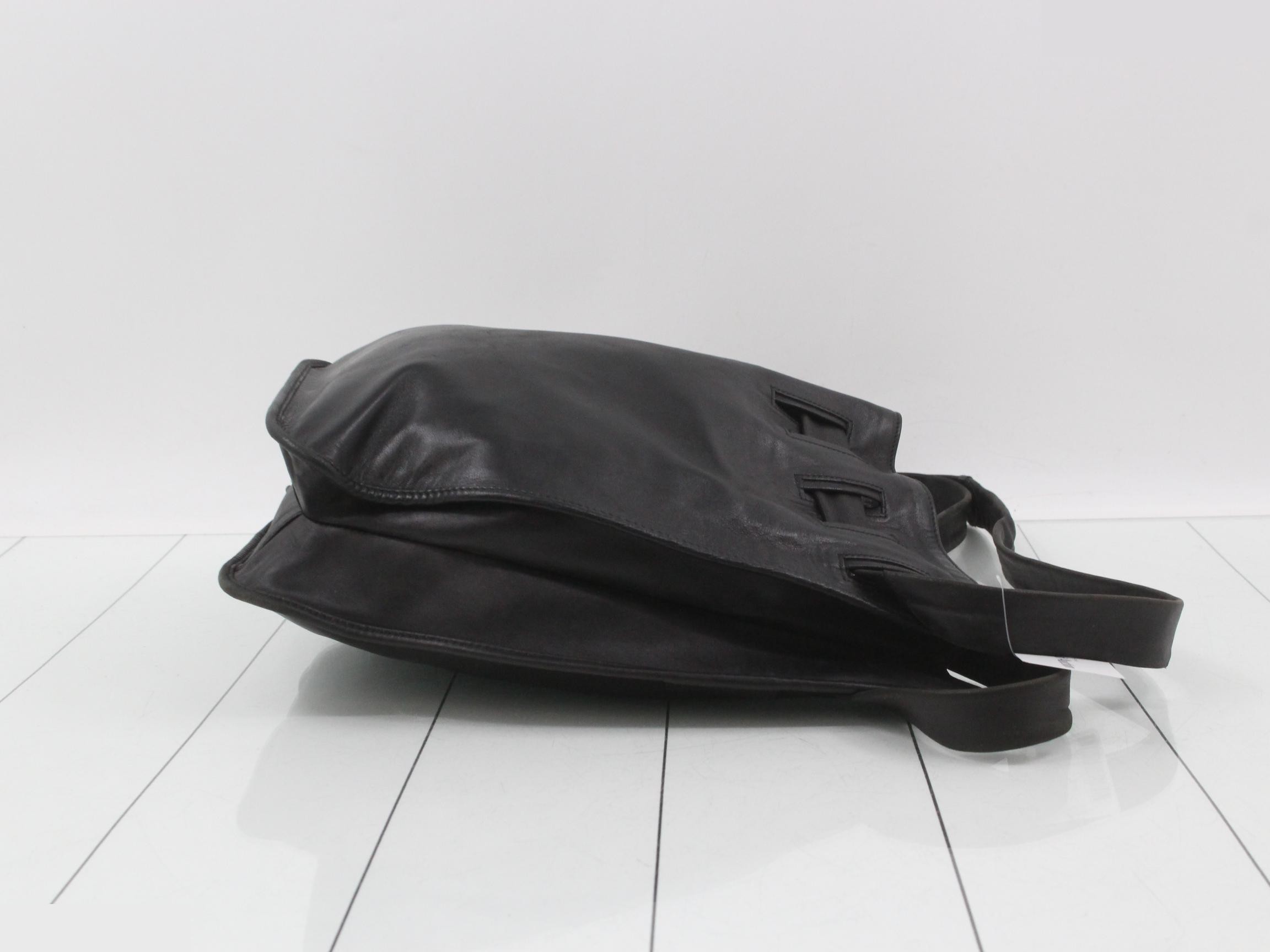 P77239 Leather Bucket Bag, Drawstring Shoulder Bag — view 3