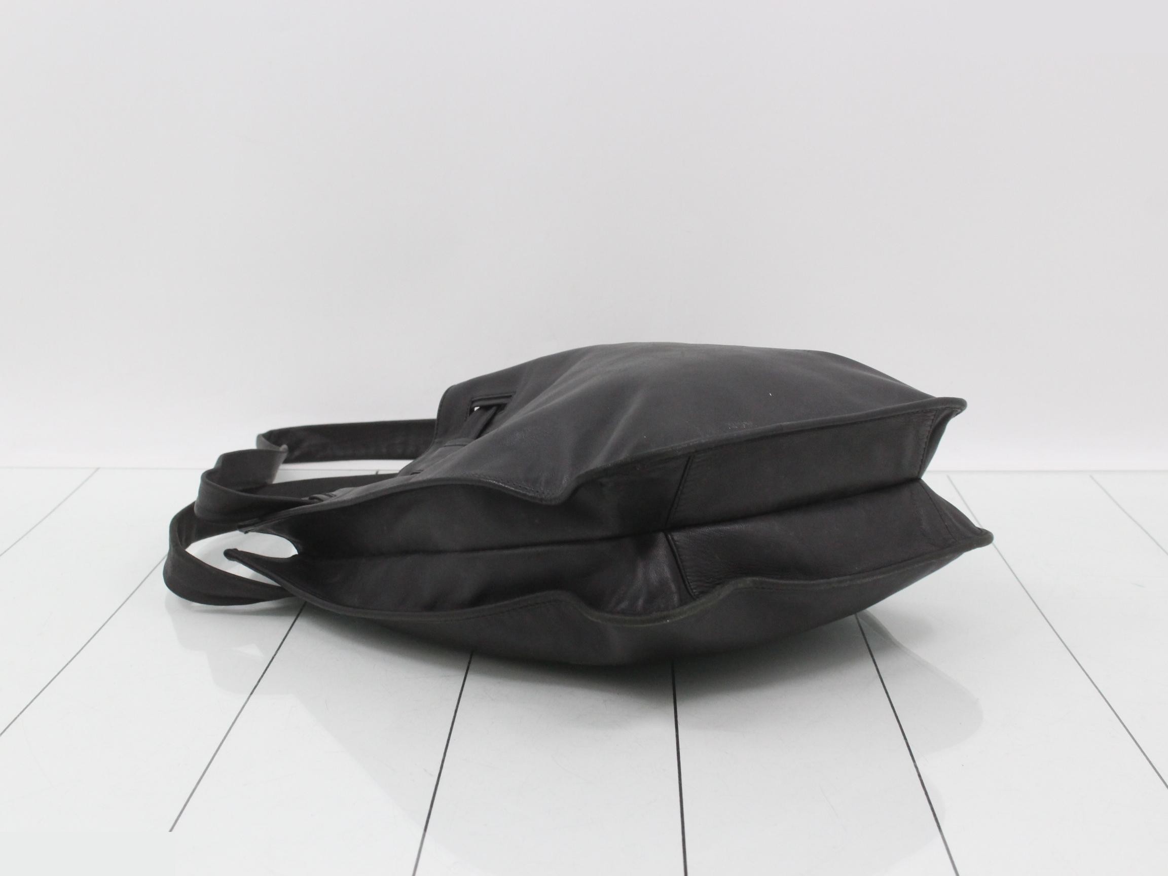 P77239 Leather Bucket Bag, Drawstring Shoulder Bag — view 5