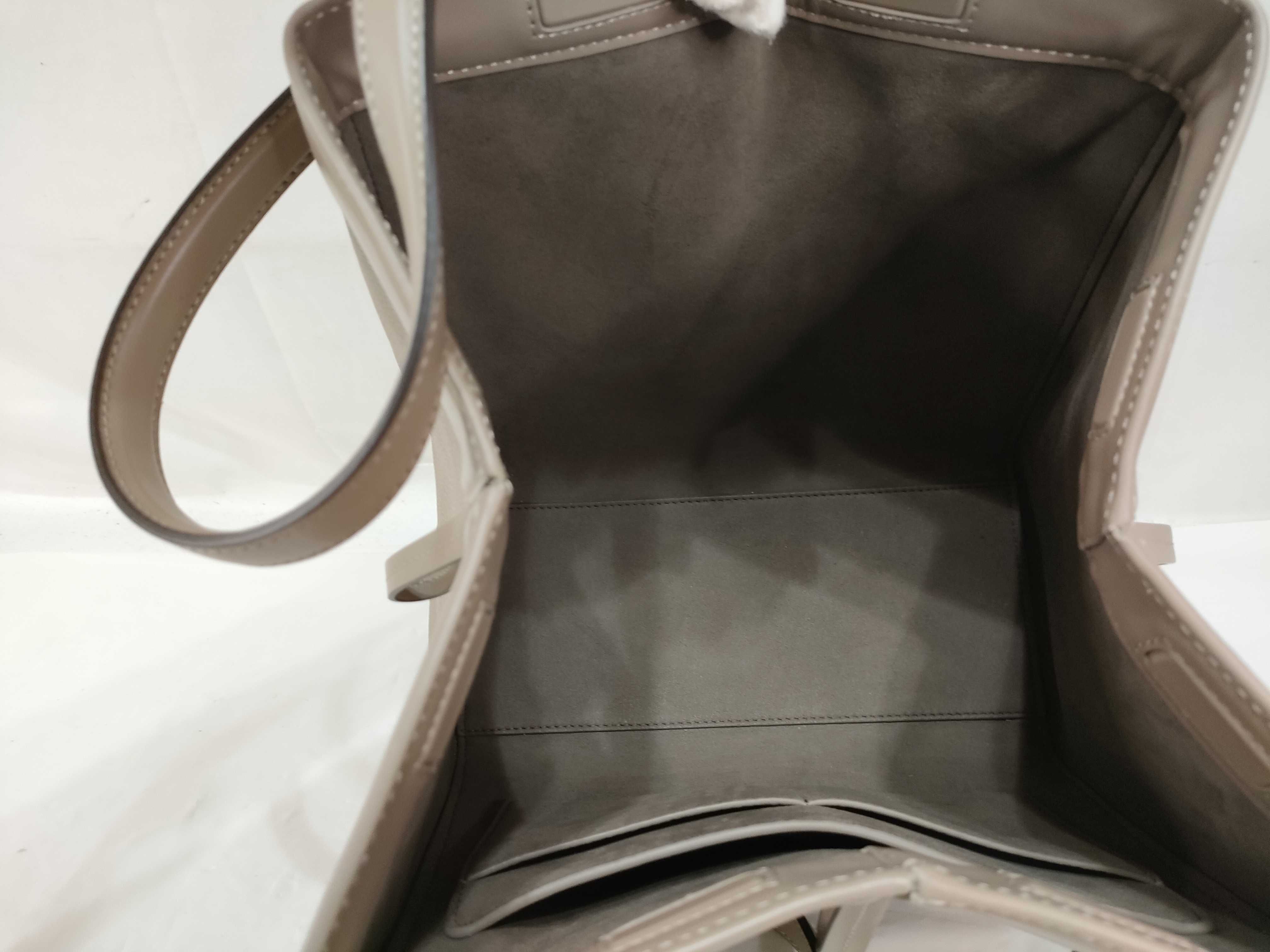 Origami Leather Tote Bag, Beige, 8BH414 (Handbag) — view 12