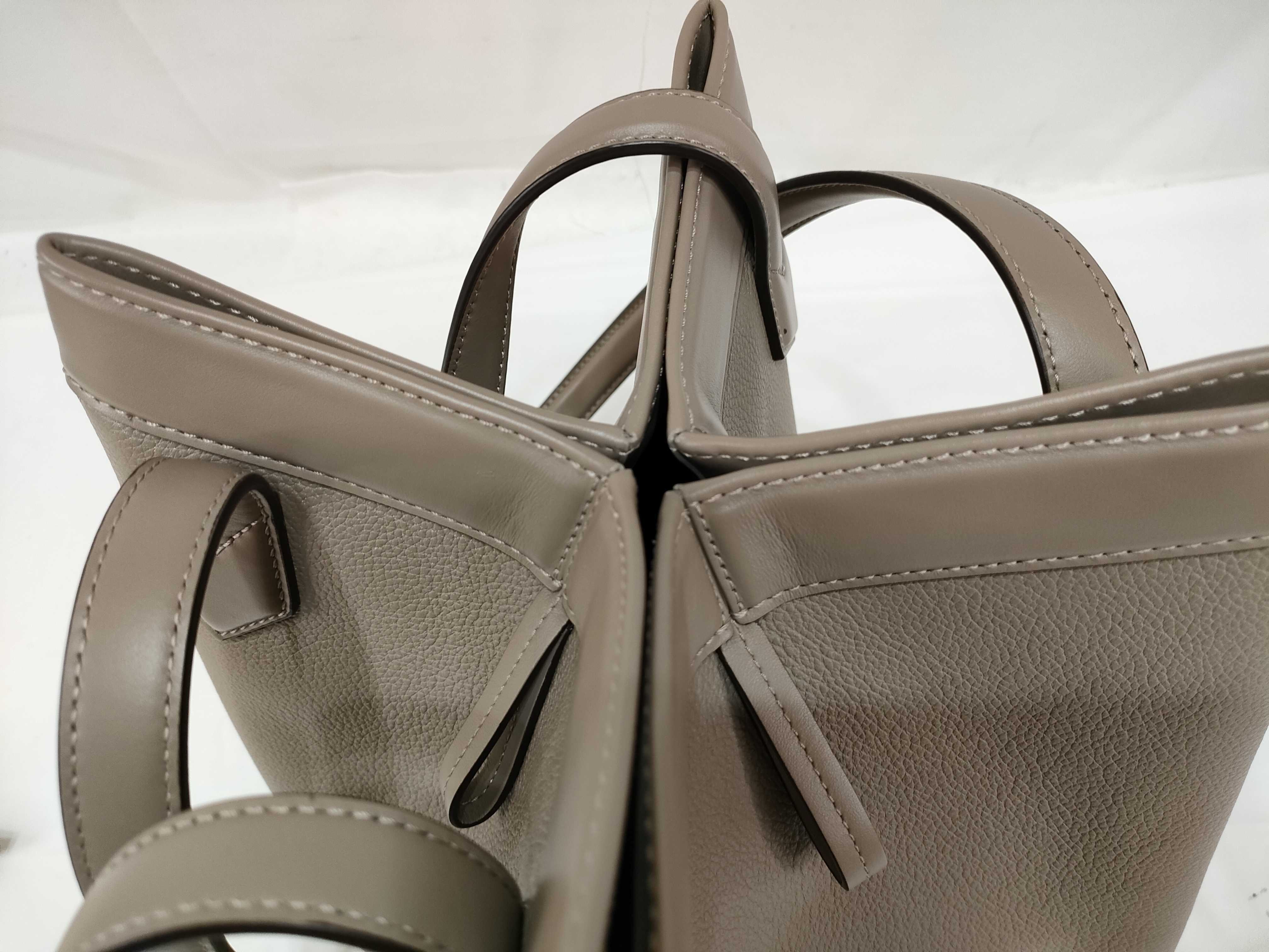 Origami Leather Tote Bag, Beige, 8BH414 (Handbag) — view 15