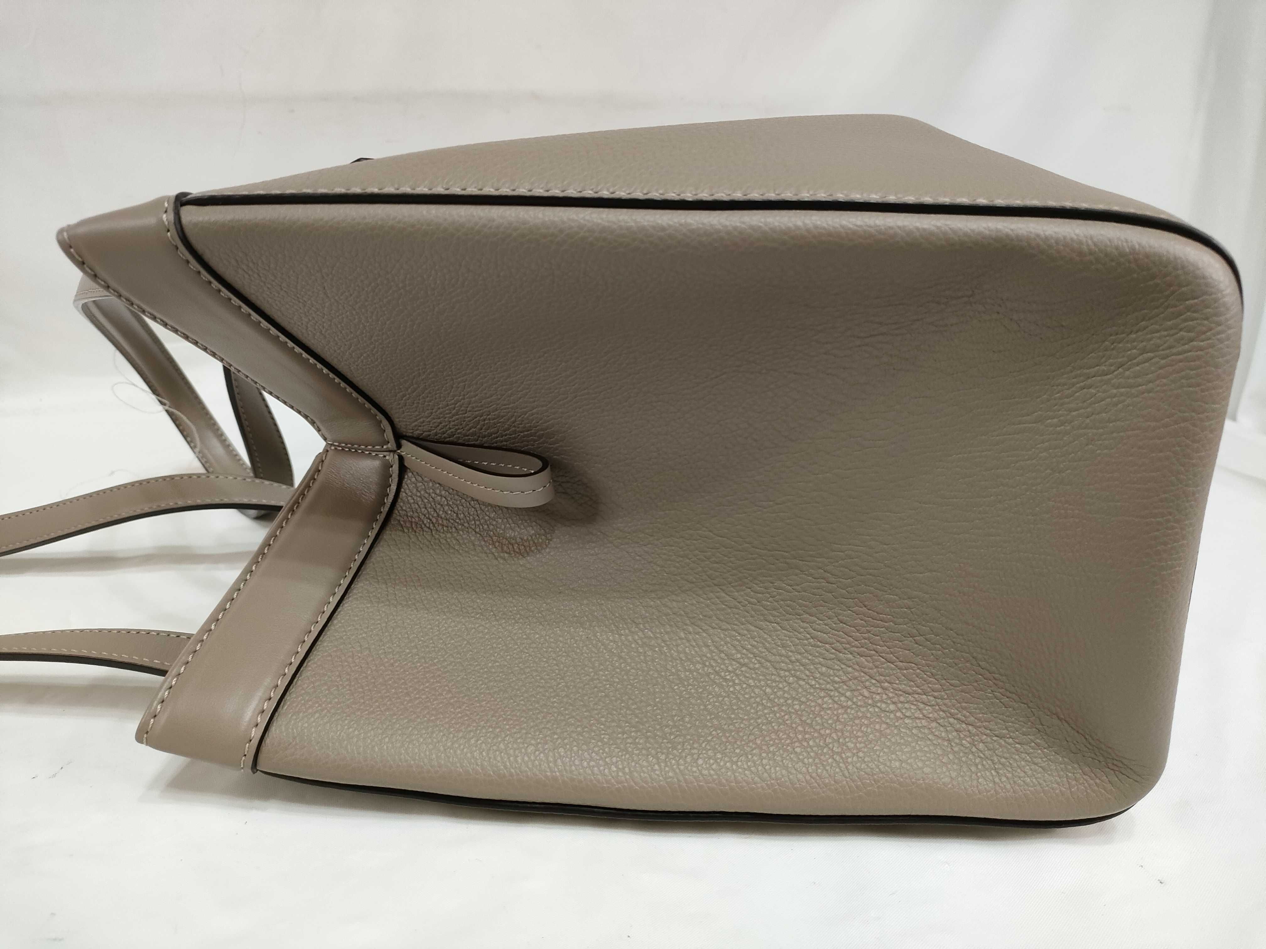 Origami Leather Tote Bag, Beige, 8BH414 (Handbag) — view 9