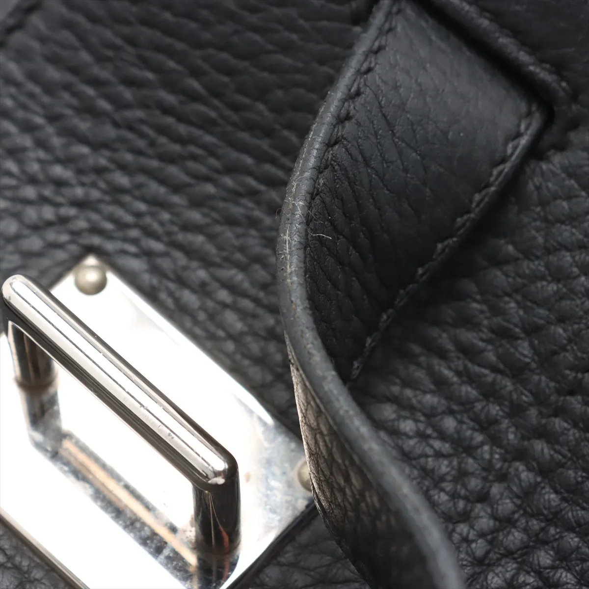 [Individually wrapped] Hermes Shoulder Birkin Taurillon Clemence Black Silver Hardware I:2005 — view 9