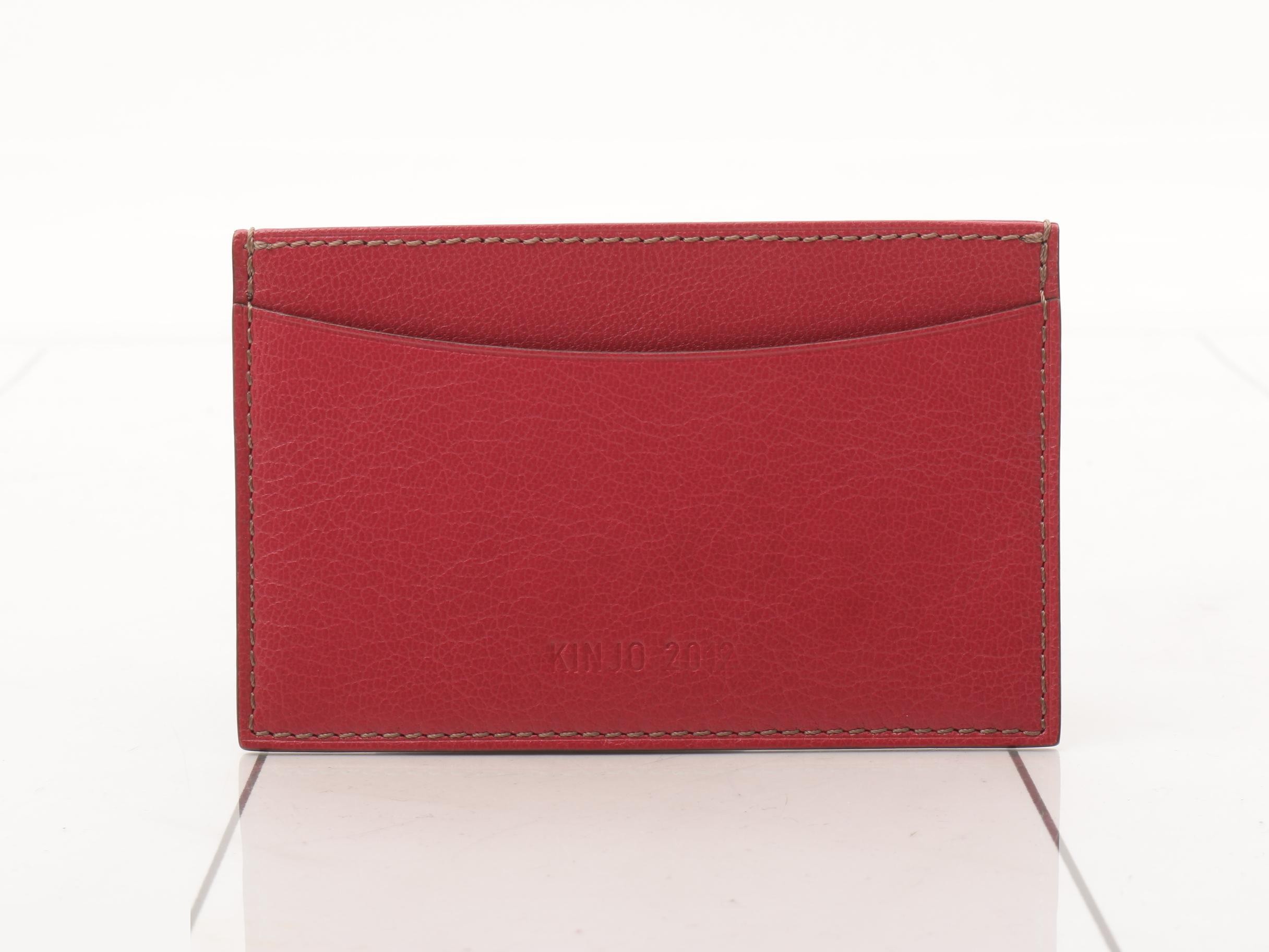Card case, pink leather — view 2