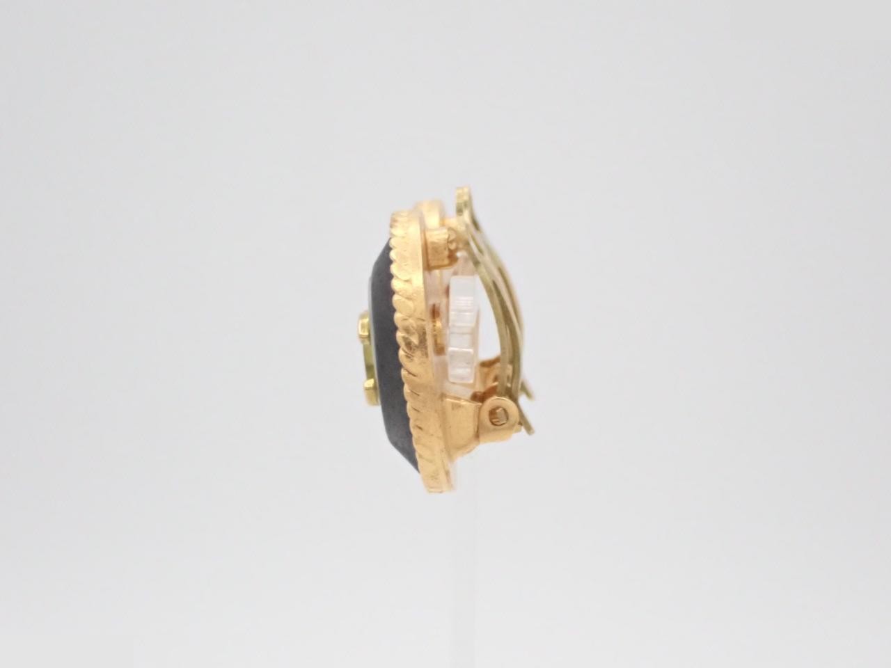 Coco Mark Gold Earrings — view 3