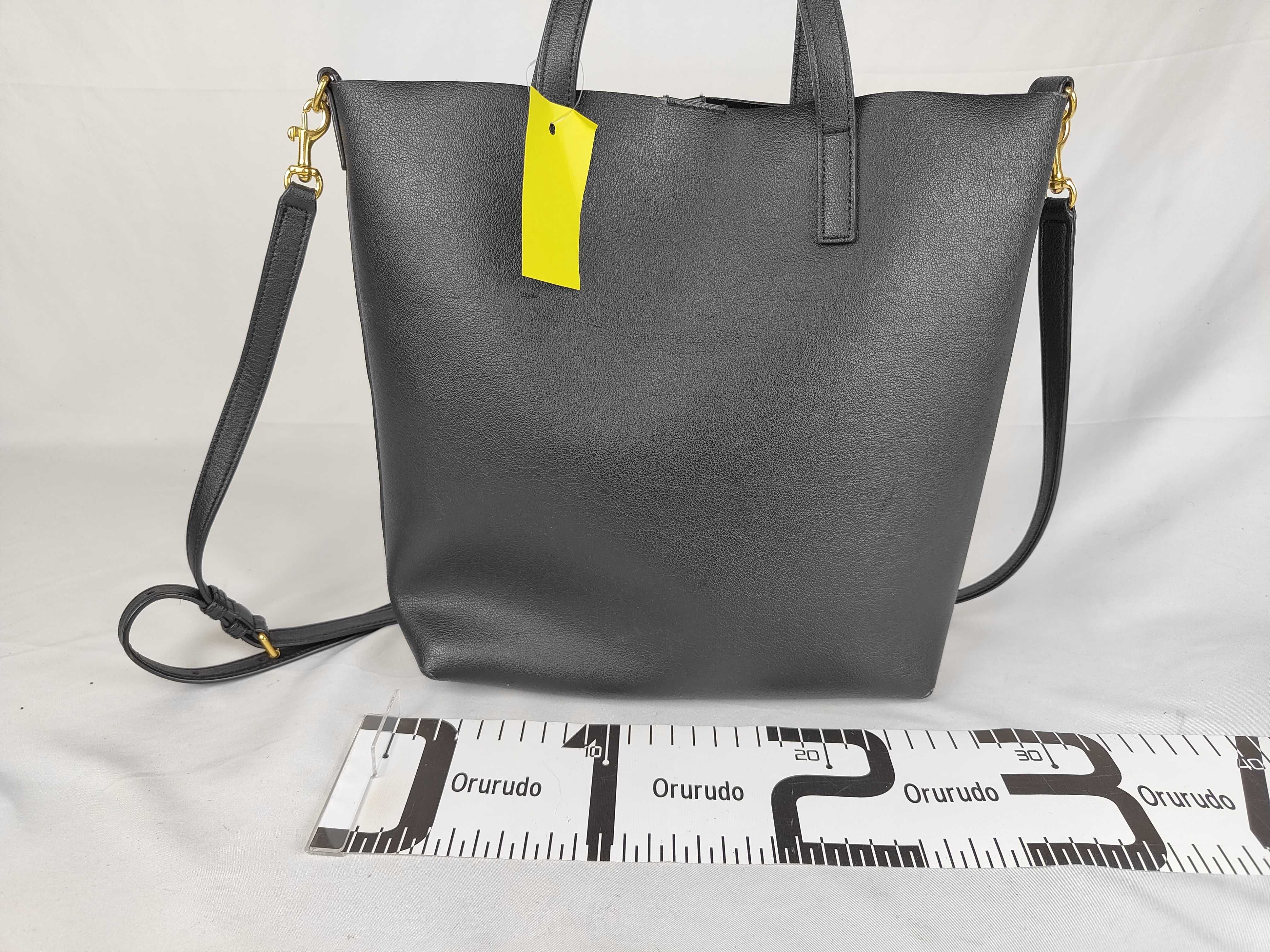 Toy Shopping Leather 2-Way Tote Bag, Black Handbag — view 2