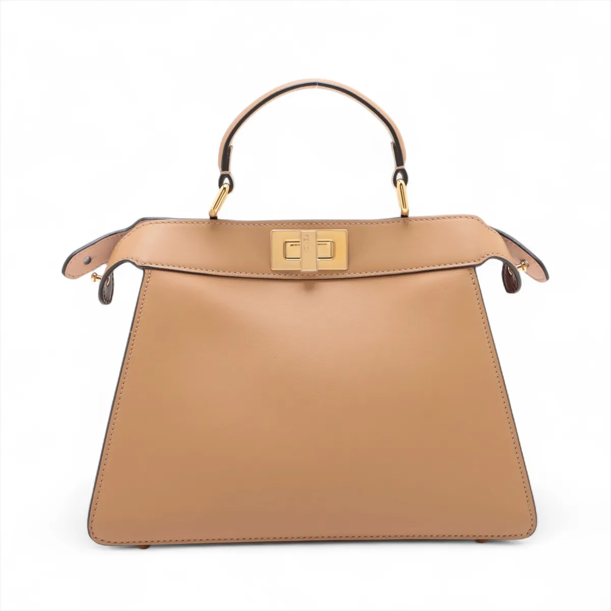 Peekaboo I.U Small Leather 2-Way Handbag, Beige, 8BN327 — view 2