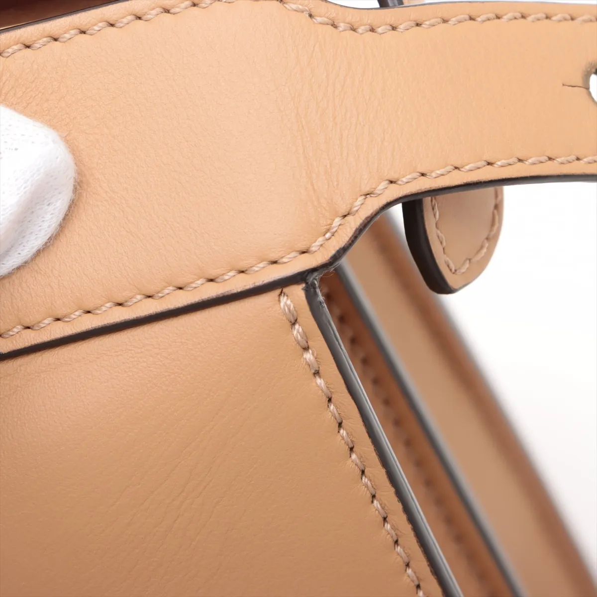 Peekaboo I.U Small Leather 2-Way Handbag, Beige, 8BN327 — view 12