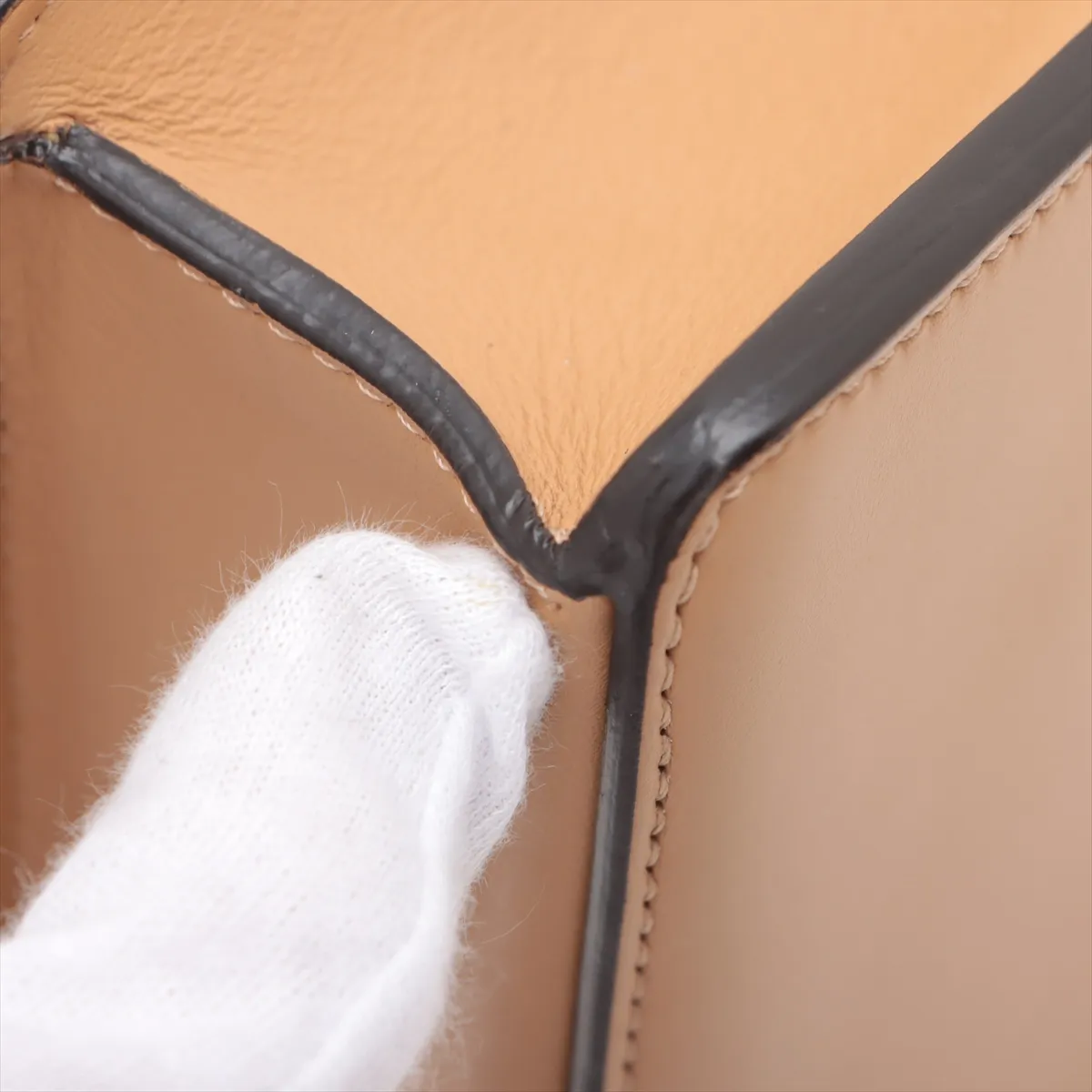 Peekaboo I.U Small Leather 2-Way Handbag, Beige, 8BN327 — view 13