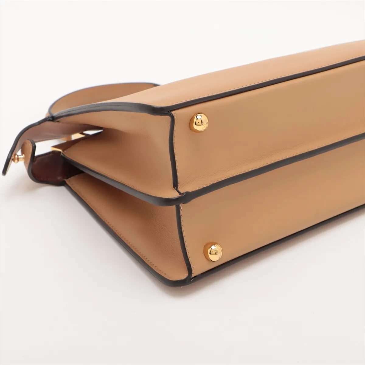 Peekaboo I.U Small Leather 2-Way Handbag, Beige, 8BN327 — view 4