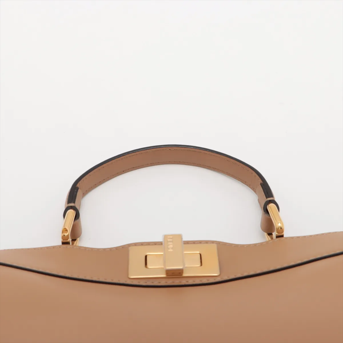 Peekaboo I.U Small Leather 2-Way Handbag, Beige, 8BN327 — view 6