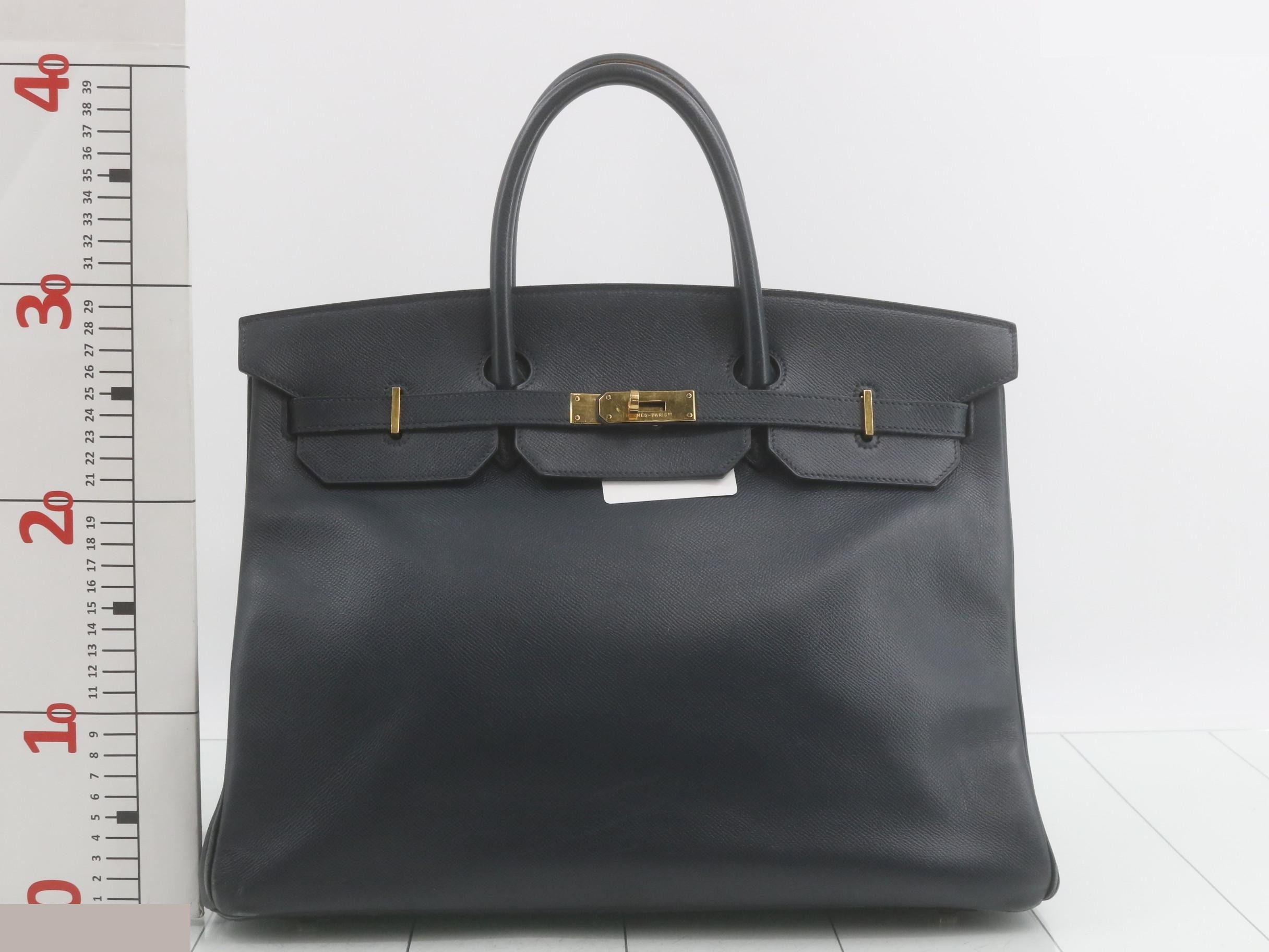 Birkin 40 handbag, navy — view 2