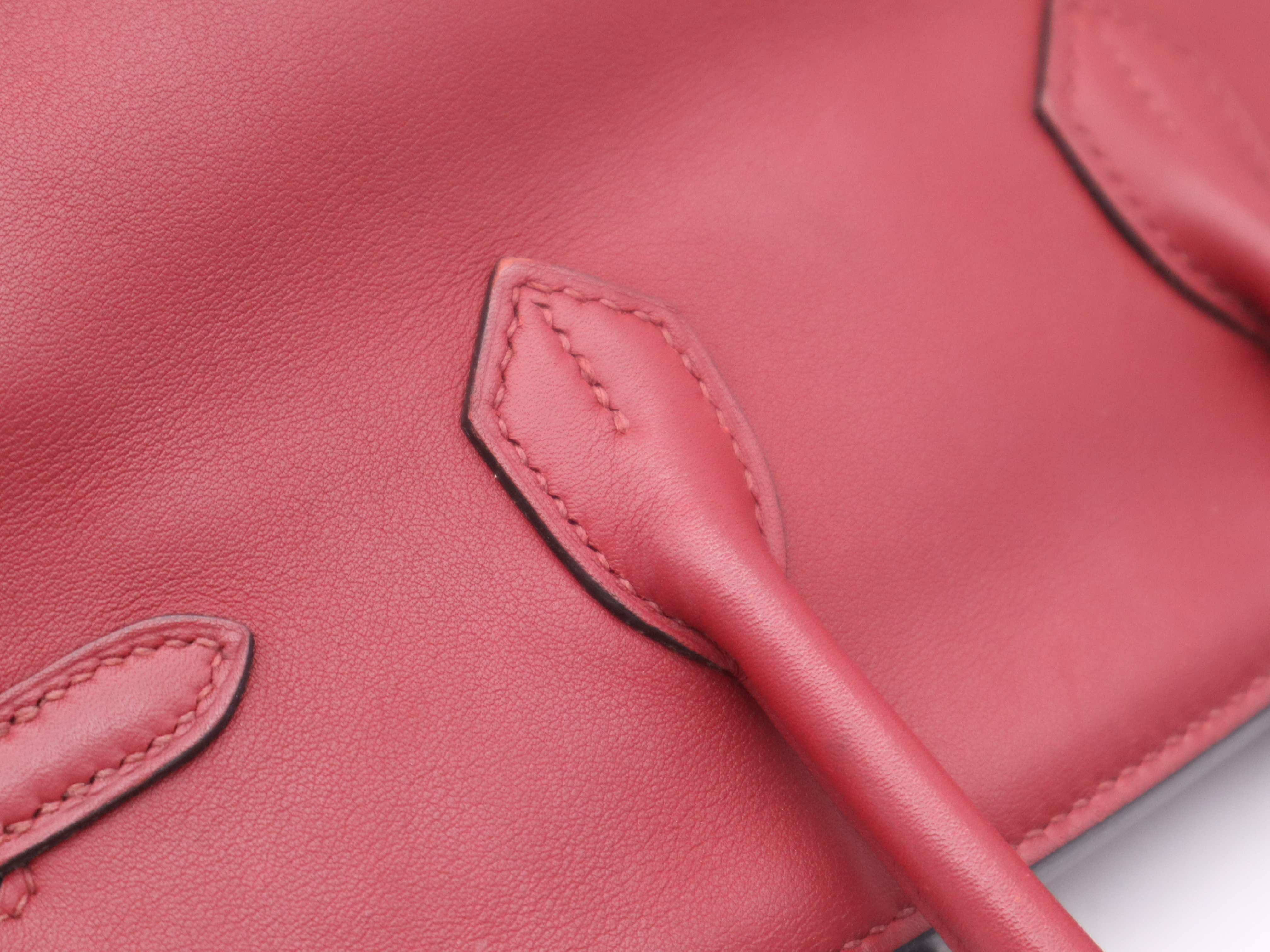 Birkin 25 Handbag, Swift Leather, X Stamp, Silver Hardware, Red, Includes Clochette, Padlock, and 2 Keys. — view 7