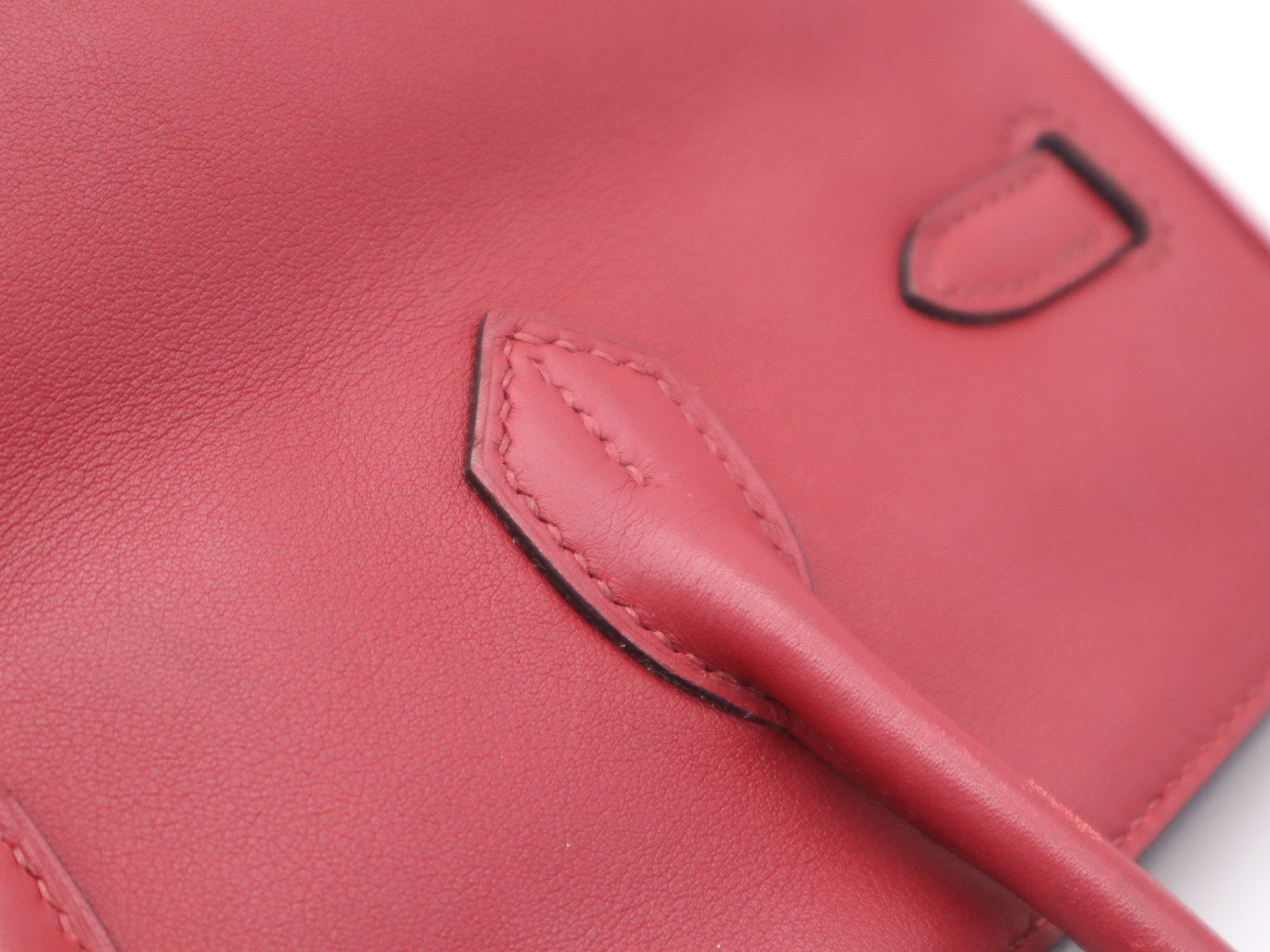 Birkin 25 Handbag, Swift Leather, X Stamp, Silver Hardware, Red, Includes Clochette, Padlock, and 2 Keys. — view 8