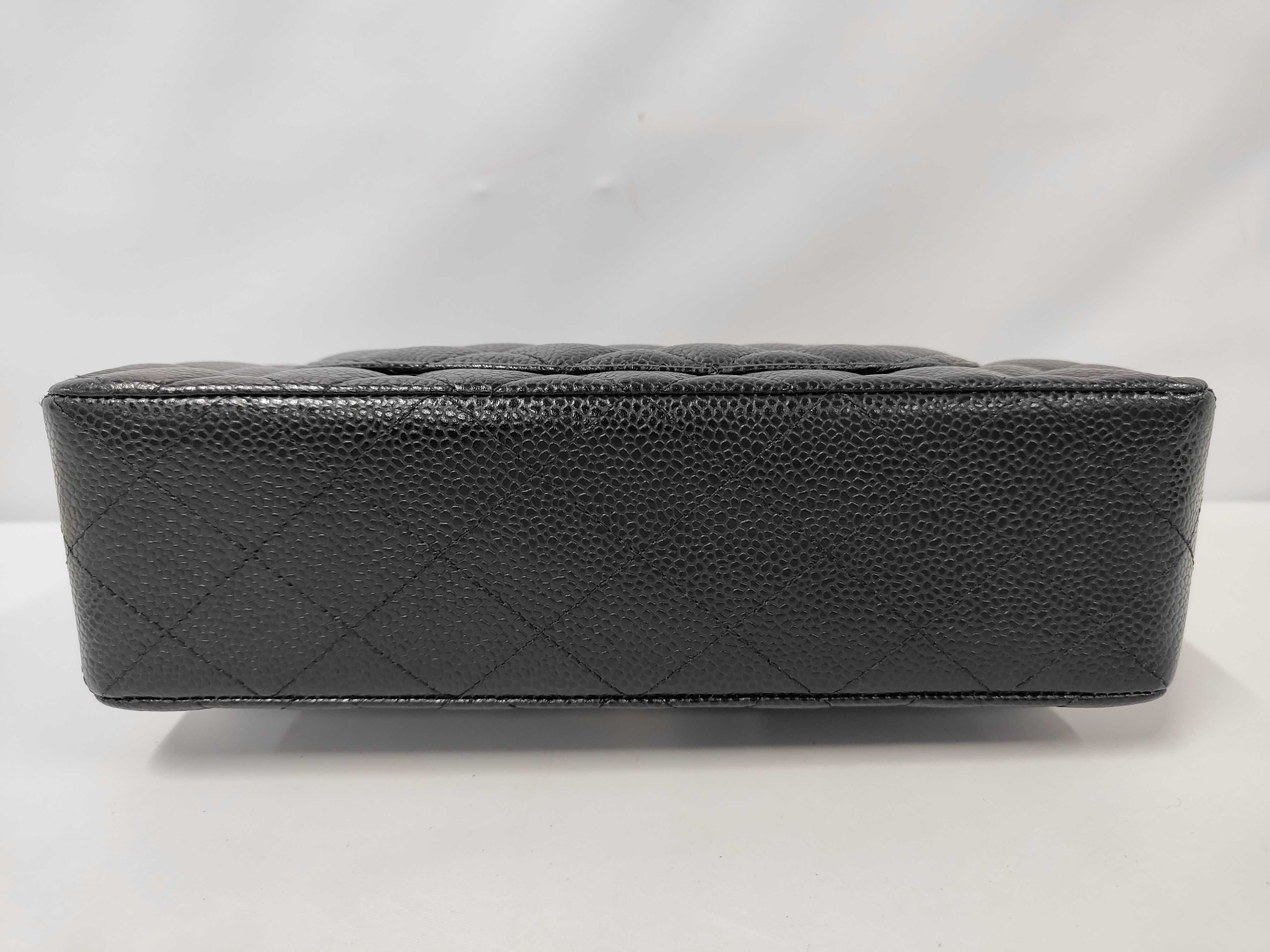 W-Flap 23 Chain Shoulder Bag, Matelassé Caviar Leather, Black GP Shoulder Bag — view 3