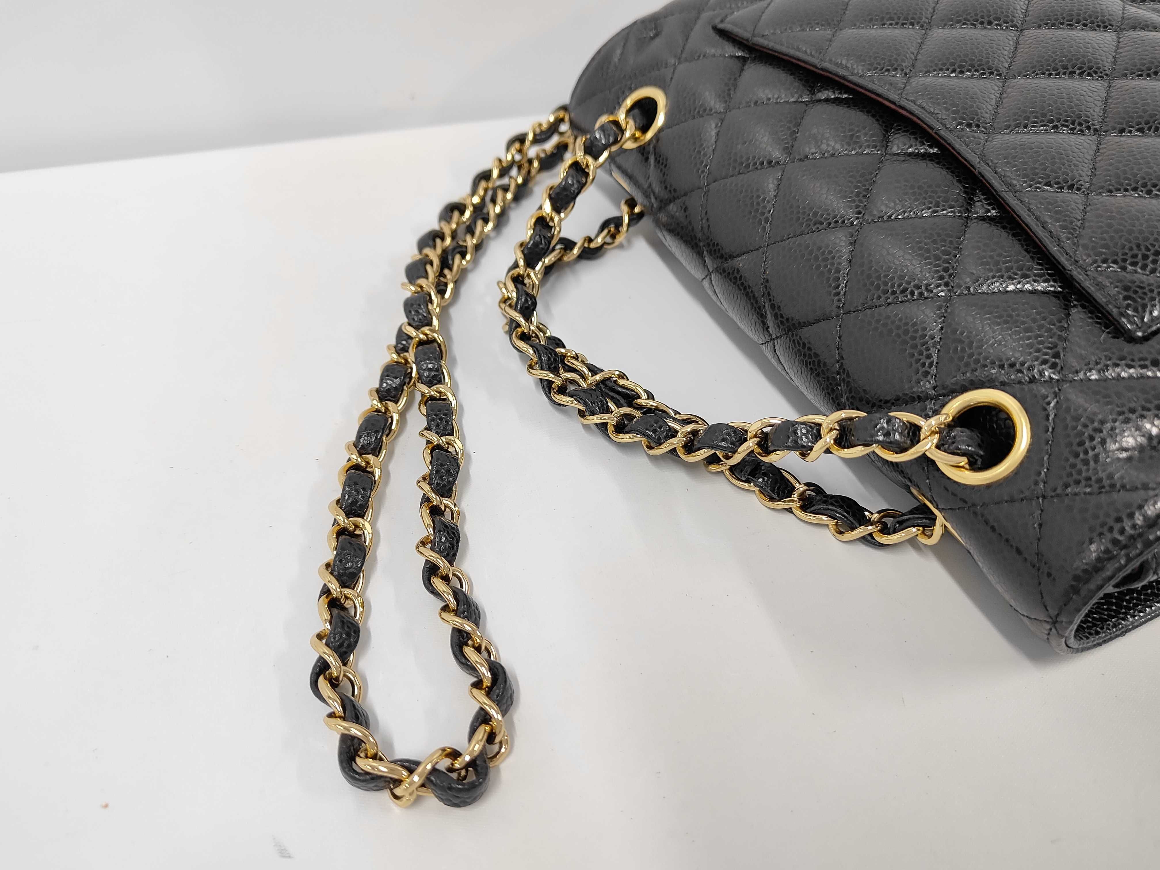 W-Flap 23 Chain Shoulder Bag, Matelassé Caviar Leather, Black GP Shoulder Bag — view 5