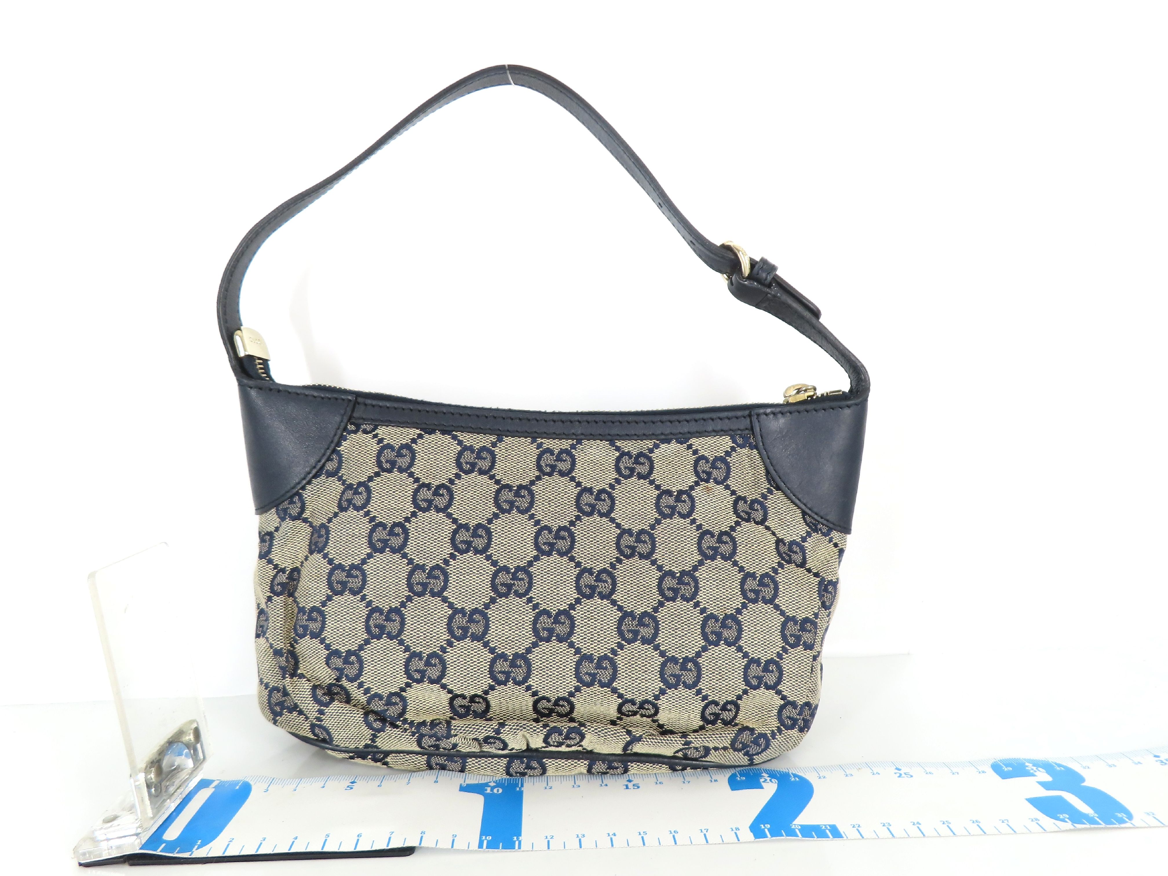 GG Canvas GG Mini Hobo Shoulder Bag Blue 224093 Handbag — view 2