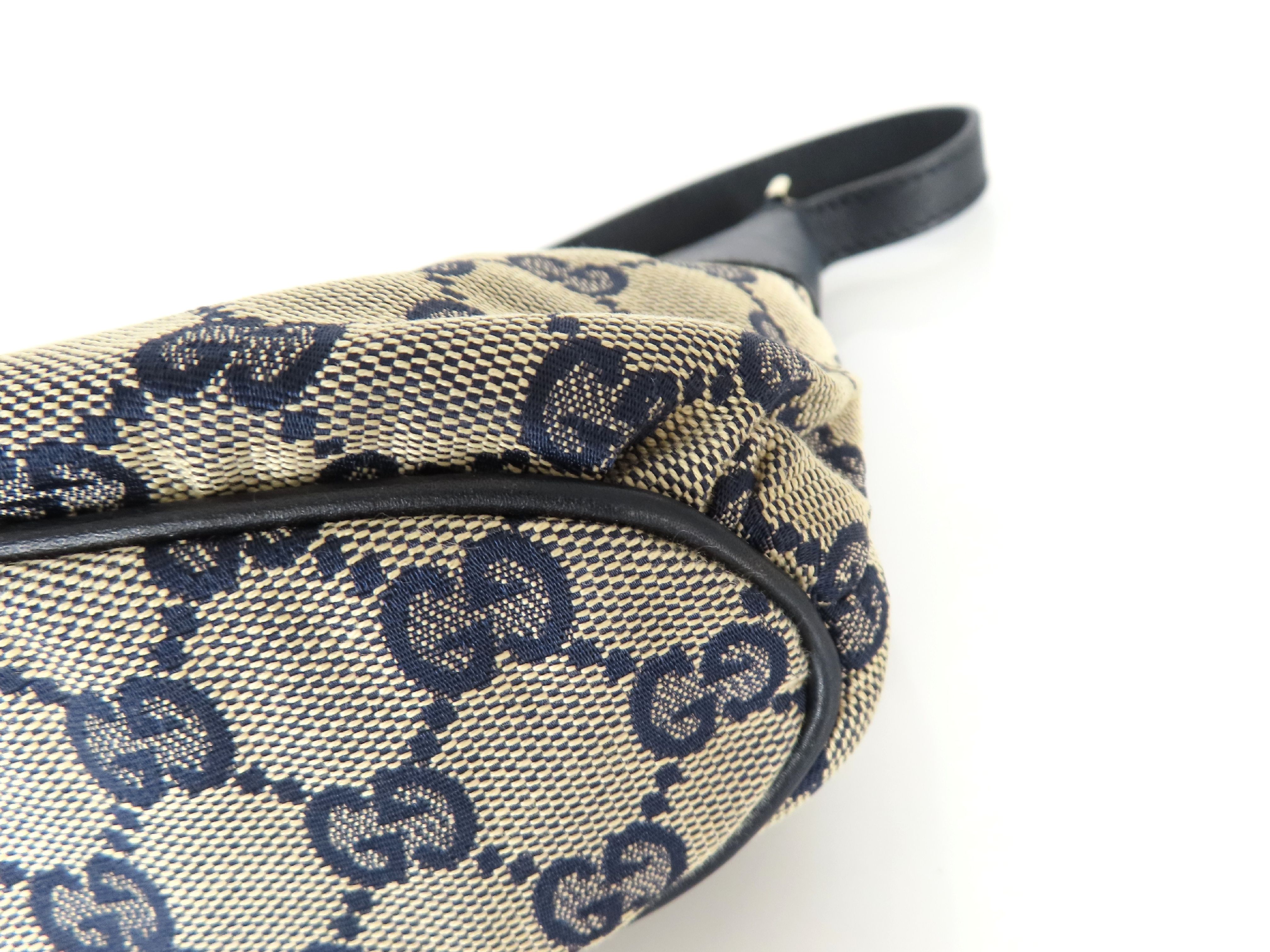 GG Canvas GG Mini Hobo Shoulder Bag Blue 224093 Handbag — view 6