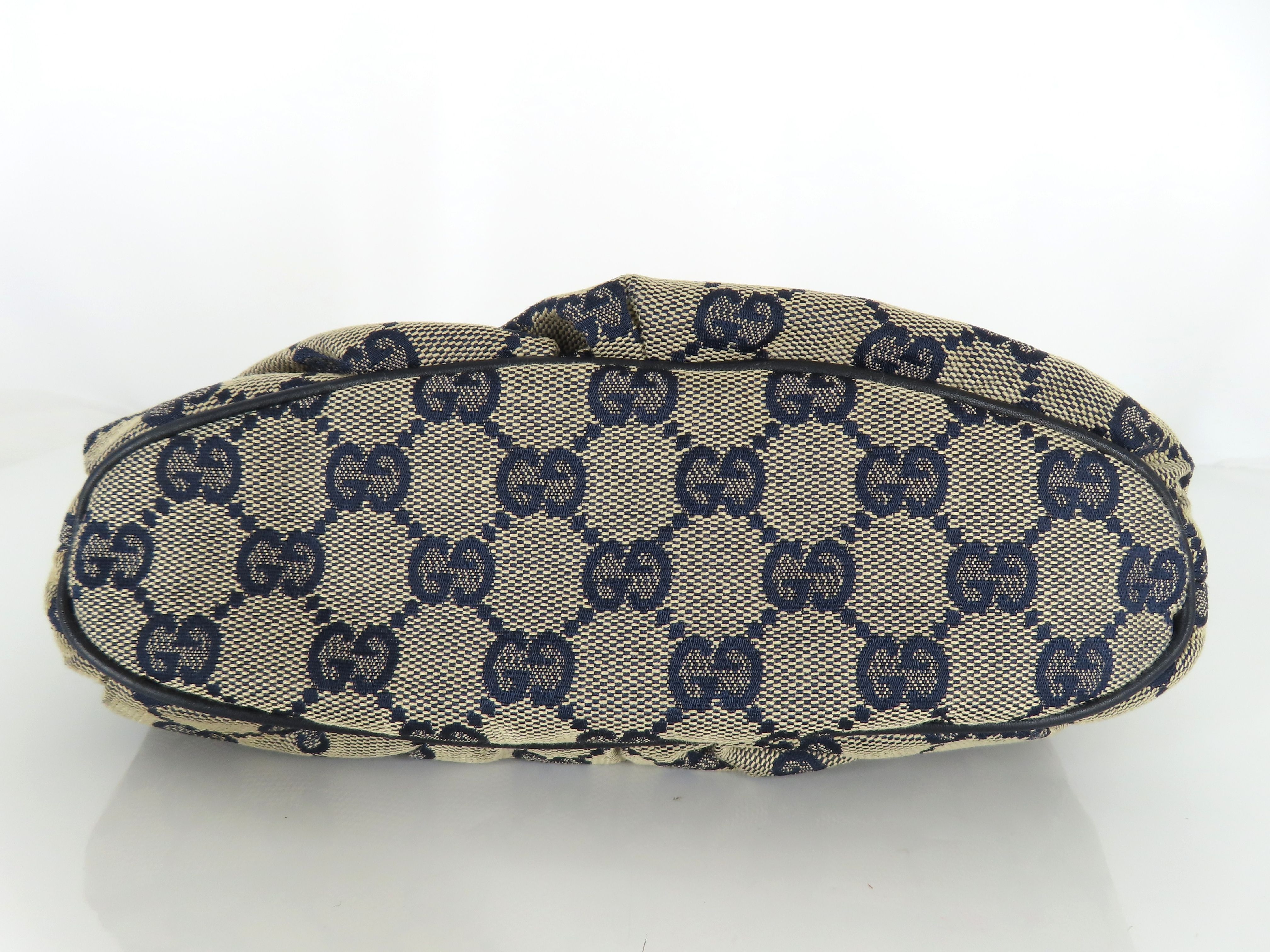 GG Canvas GG Mini Hobo Shoulder Bag Blue 224093 Handbag — view 7