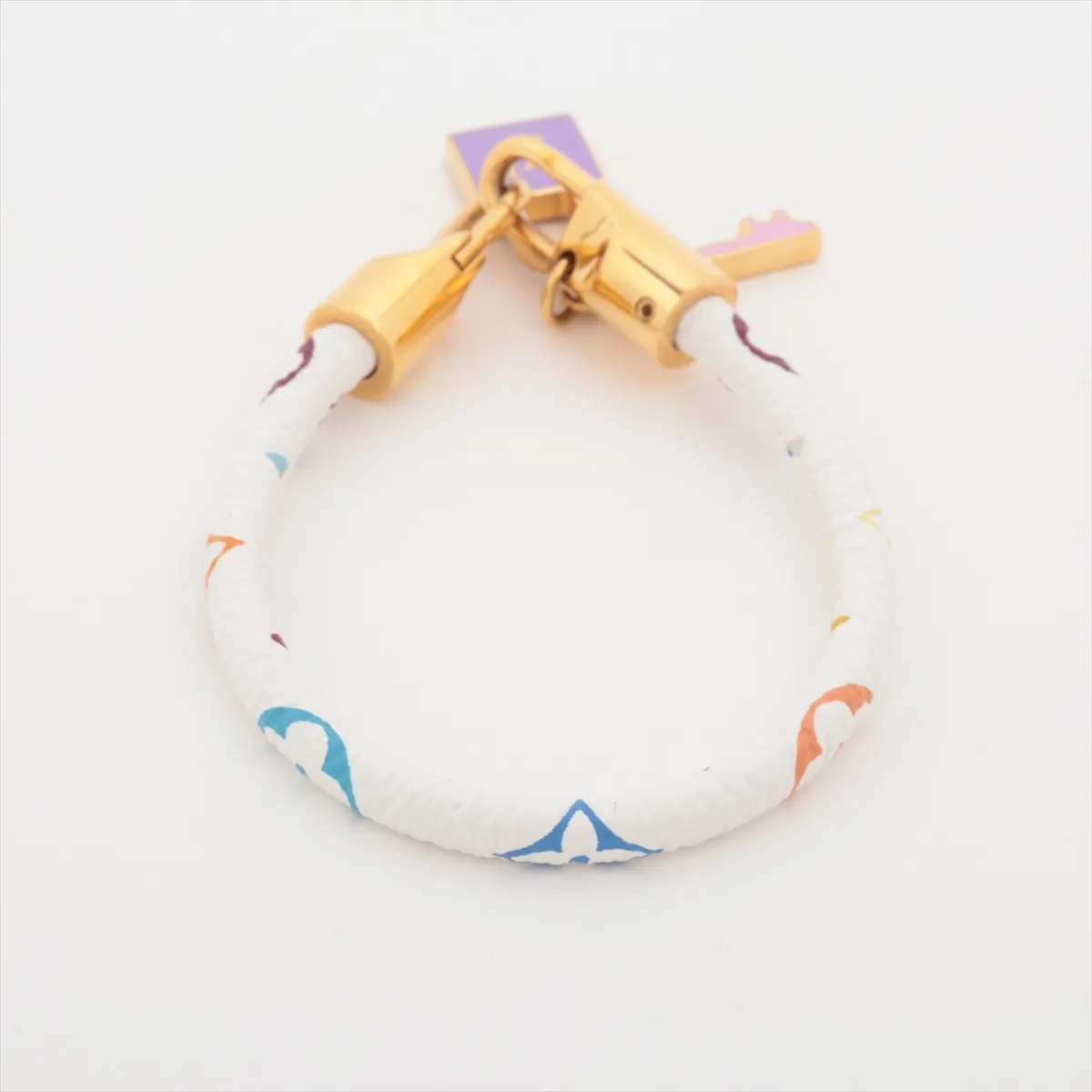 M6604F Brasslet Lock It Bracelet GP x PVC White — view 2
