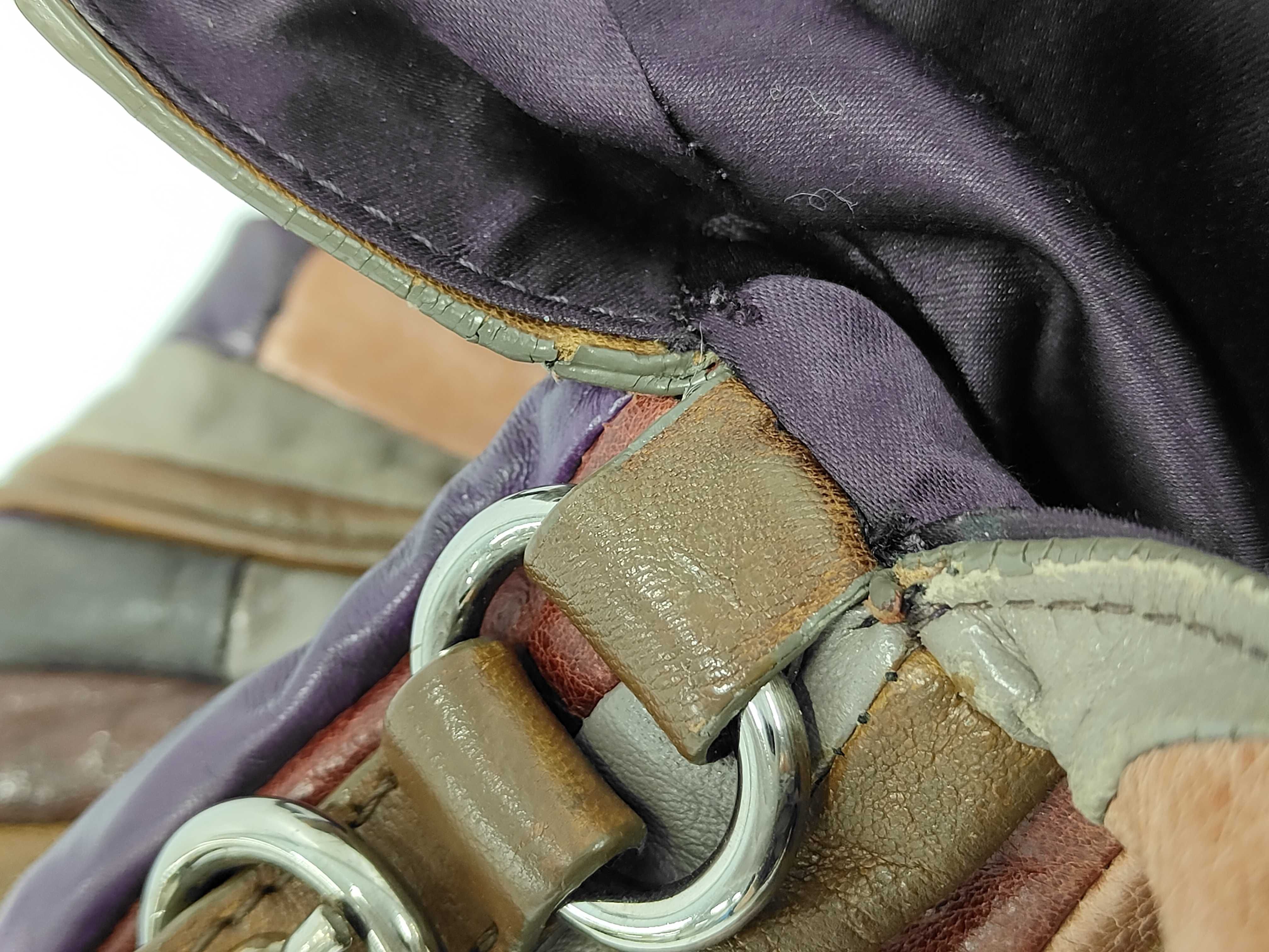 patchwork multicolor leather handbag tote bag — view 10