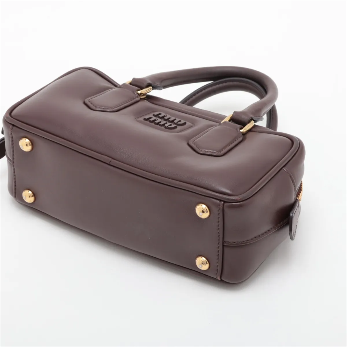Arcadi Leather 2-Way Handbag Brown — view 3