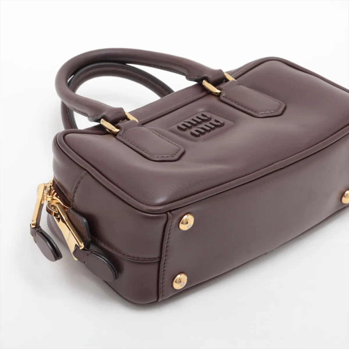 Arcadi Leather 2-Way Handbag Brown — view 4