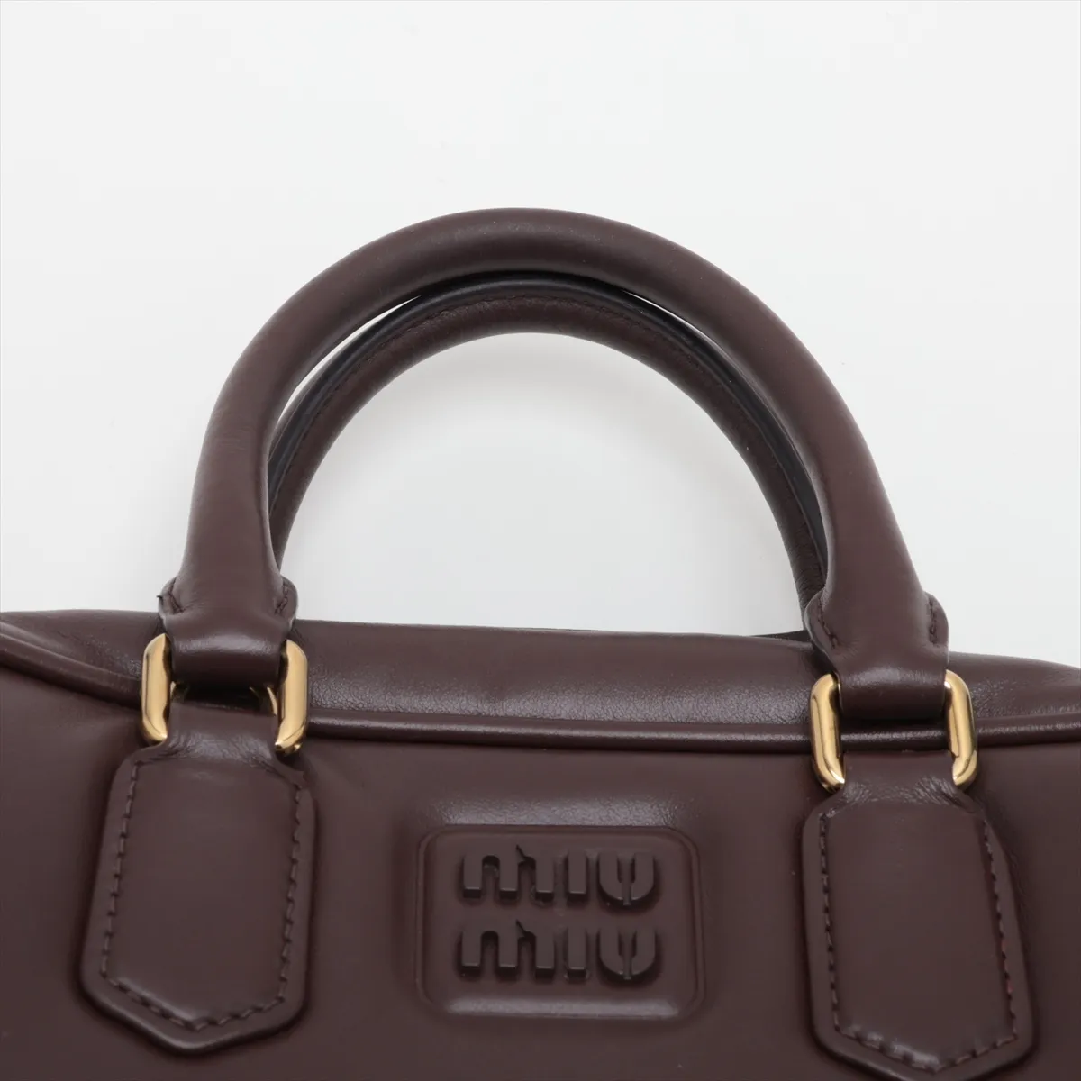 Arcadi Leather 2-Way Handbag Brown — view 6