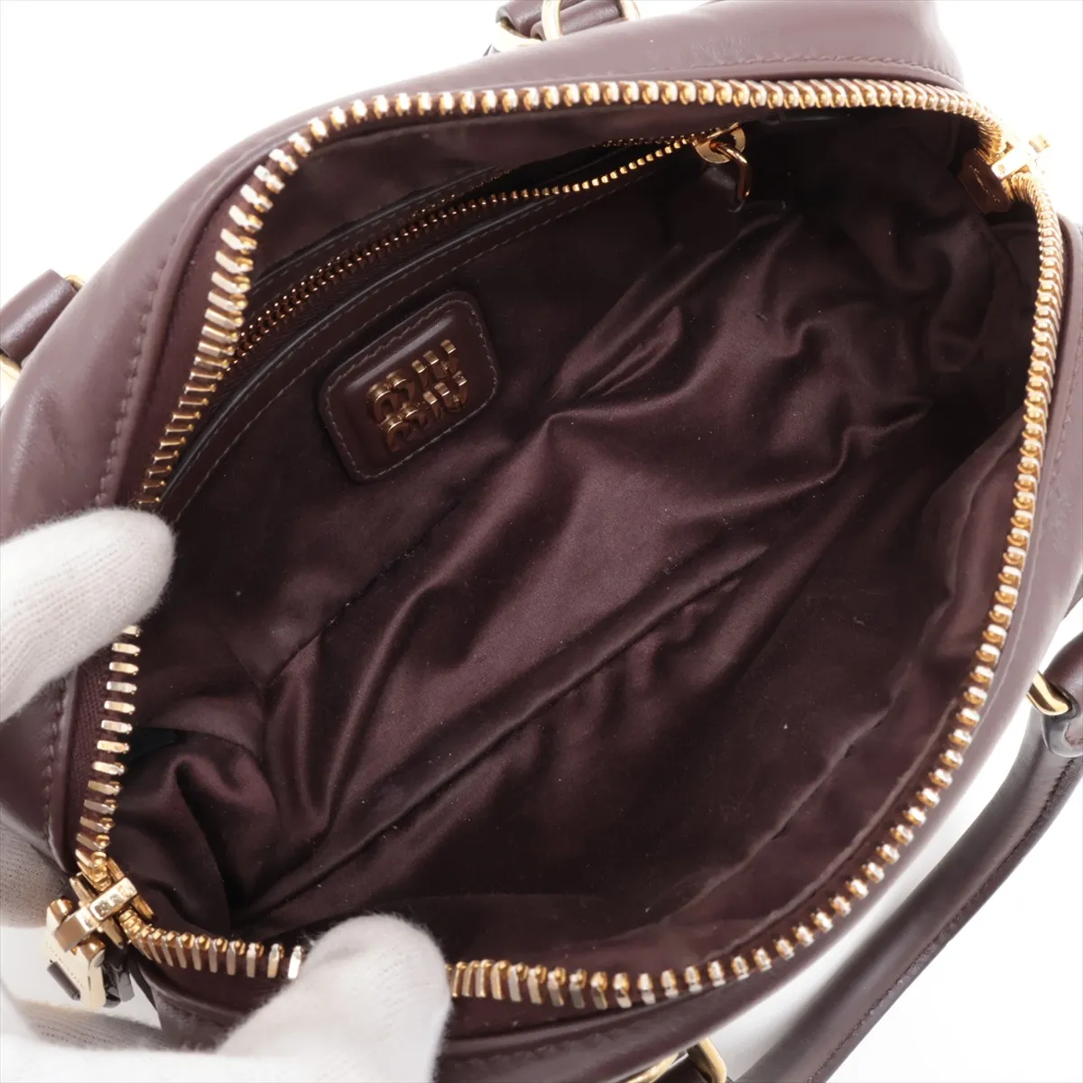 Arcadi Leather 2-Way Handbag Brown — view 8