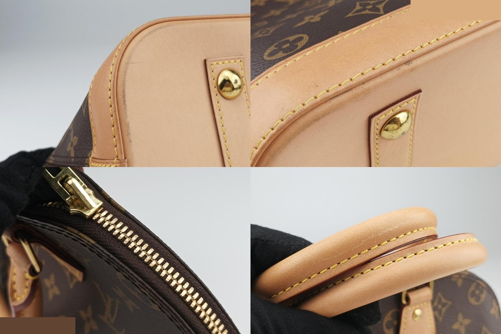 Alma PM Monogram Canvas x Calf Leather Monogram/Brown — view 9