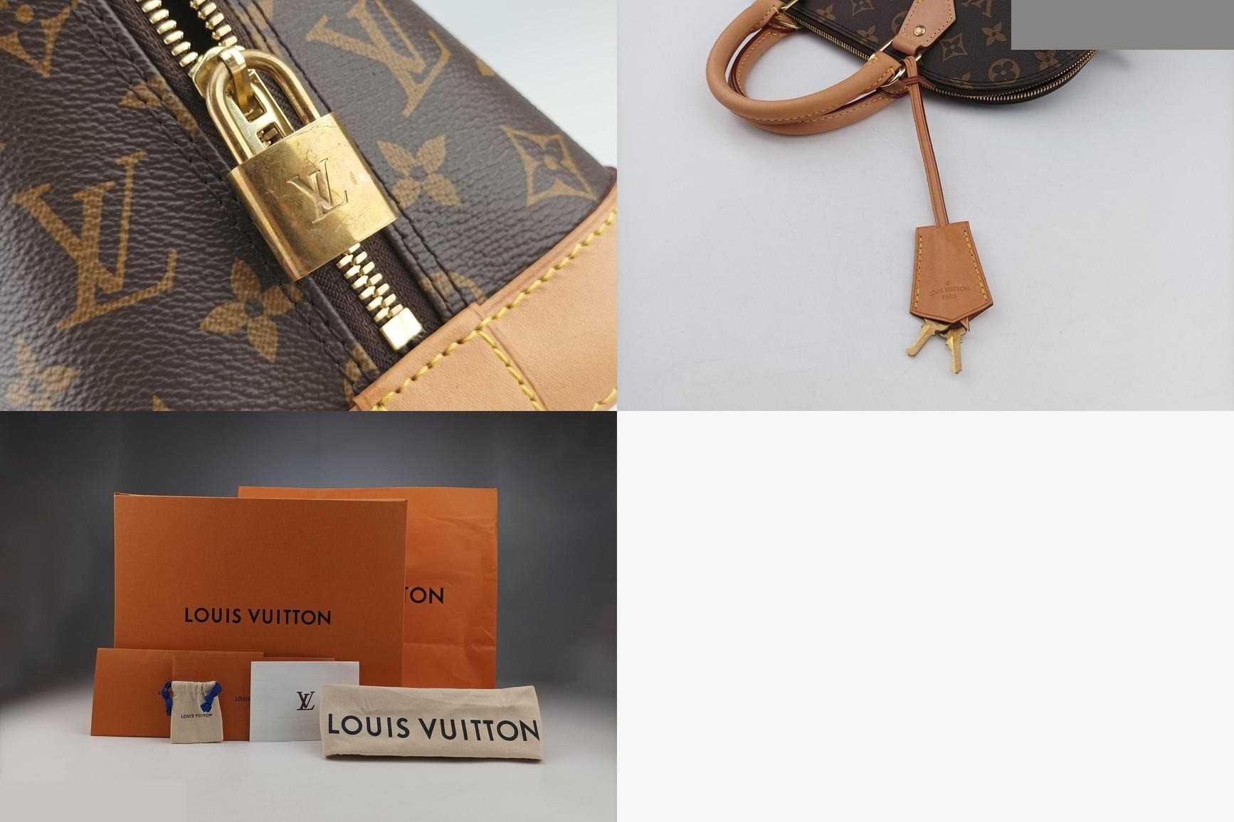 Alma PM Monogram Canvas x Calf Leather Monogram/Brown — view 10