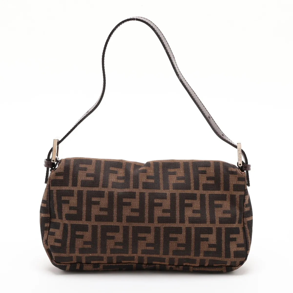Zucca Mamma Bucket Canvas x Leather Shoulder Bag, Brown — view 2