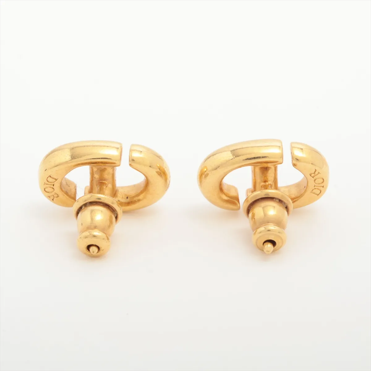 CD Navy earrings (for both ears) GP Gold — view 2