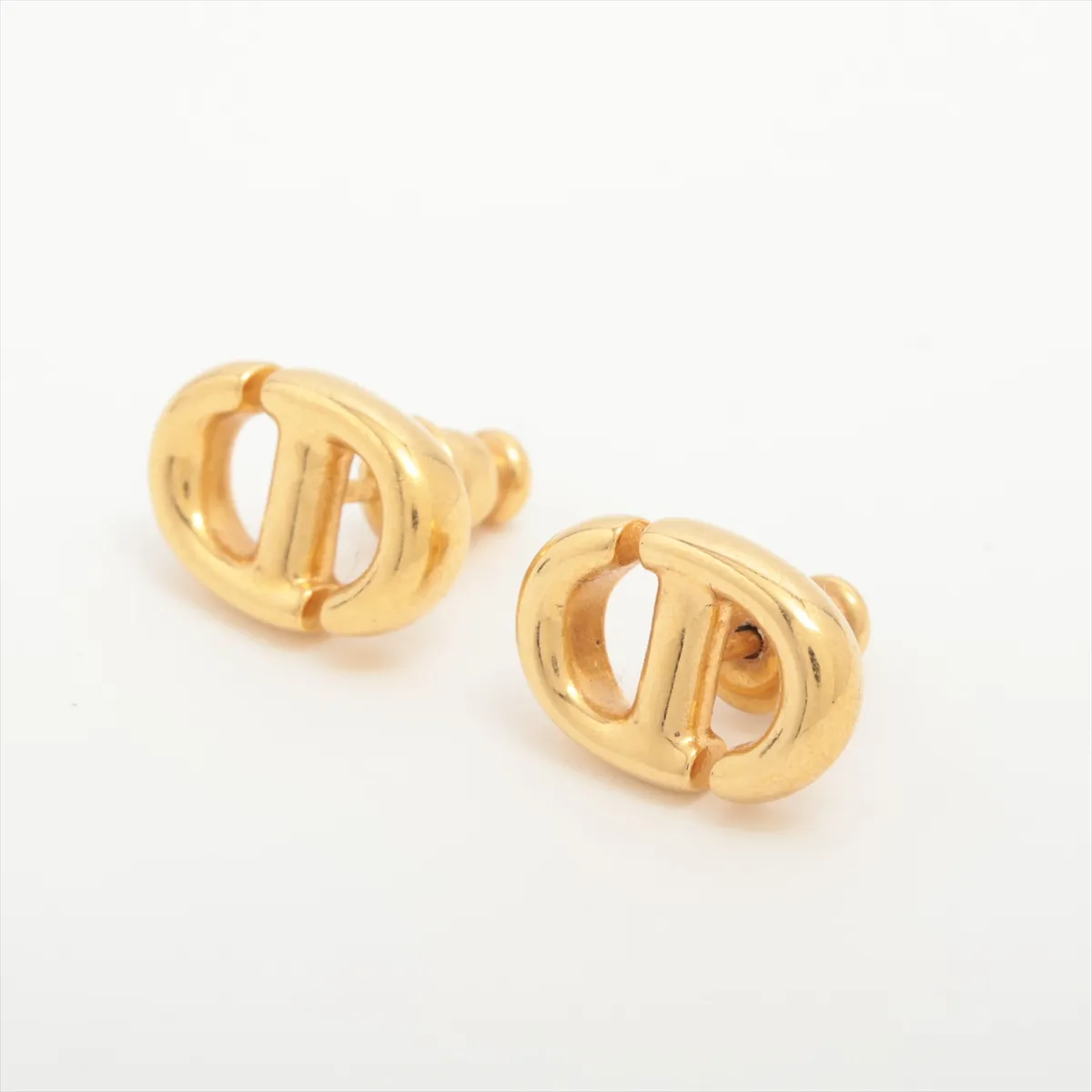 CD Navy earrings (for both ears) GP Gold — view 3