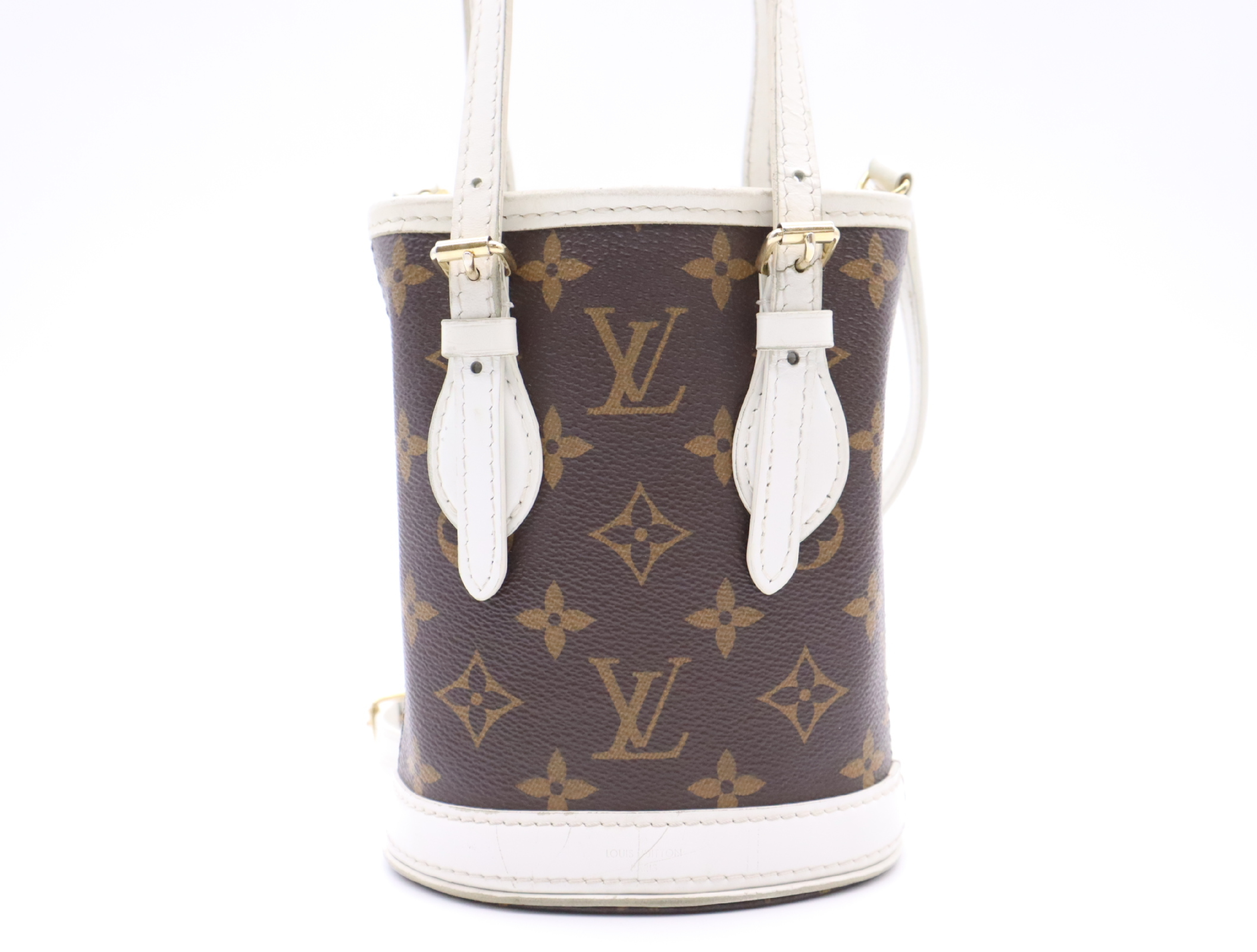 M81489 Monogram Nano Basket Handbag with Shoulder Strap, Pouch, Dust Bag, and Box (RFID verified) — view 2