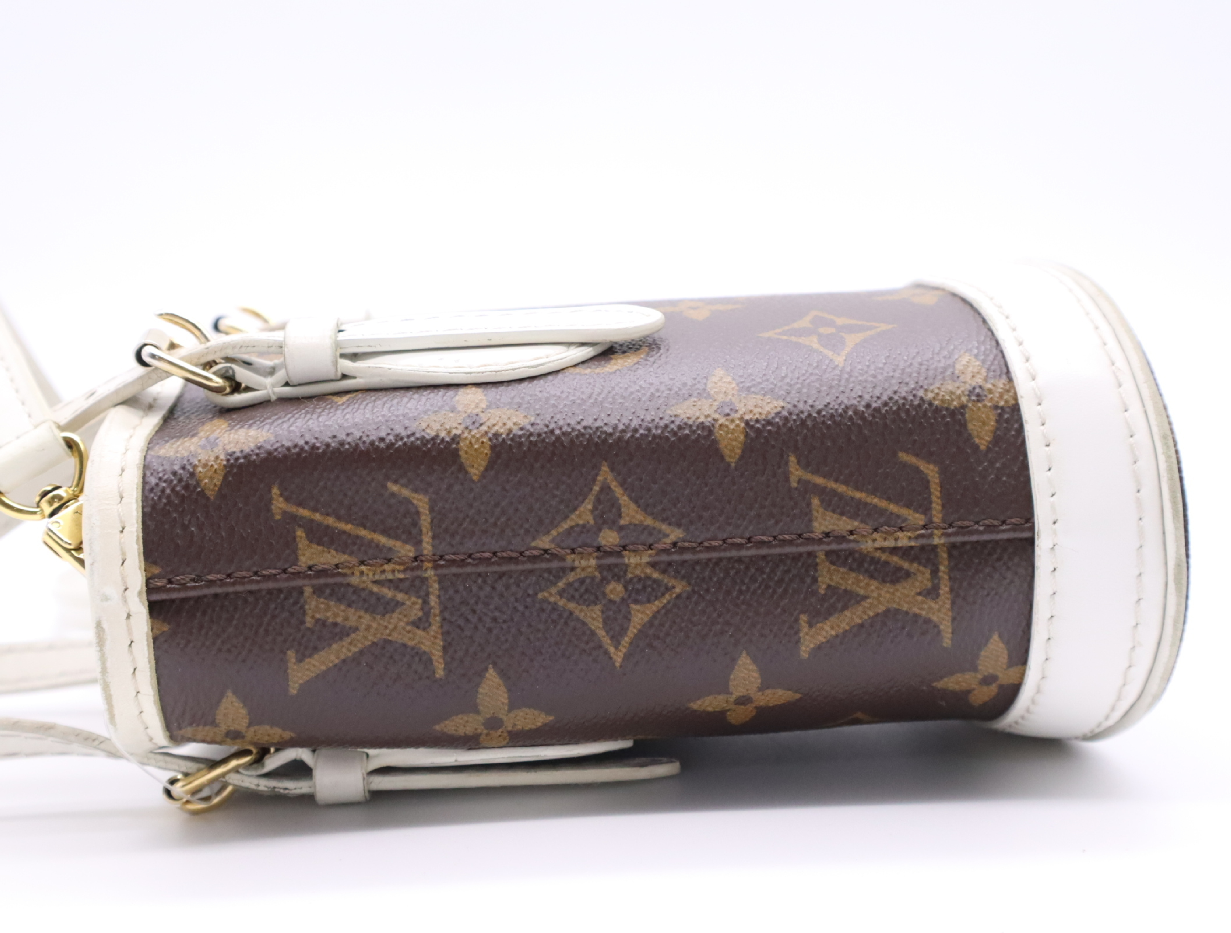 M81489 Monogram Nano Basket Handbag with Shoulder Strap, Pouch, Dust Bag, and Box (RFID verified) — view 3