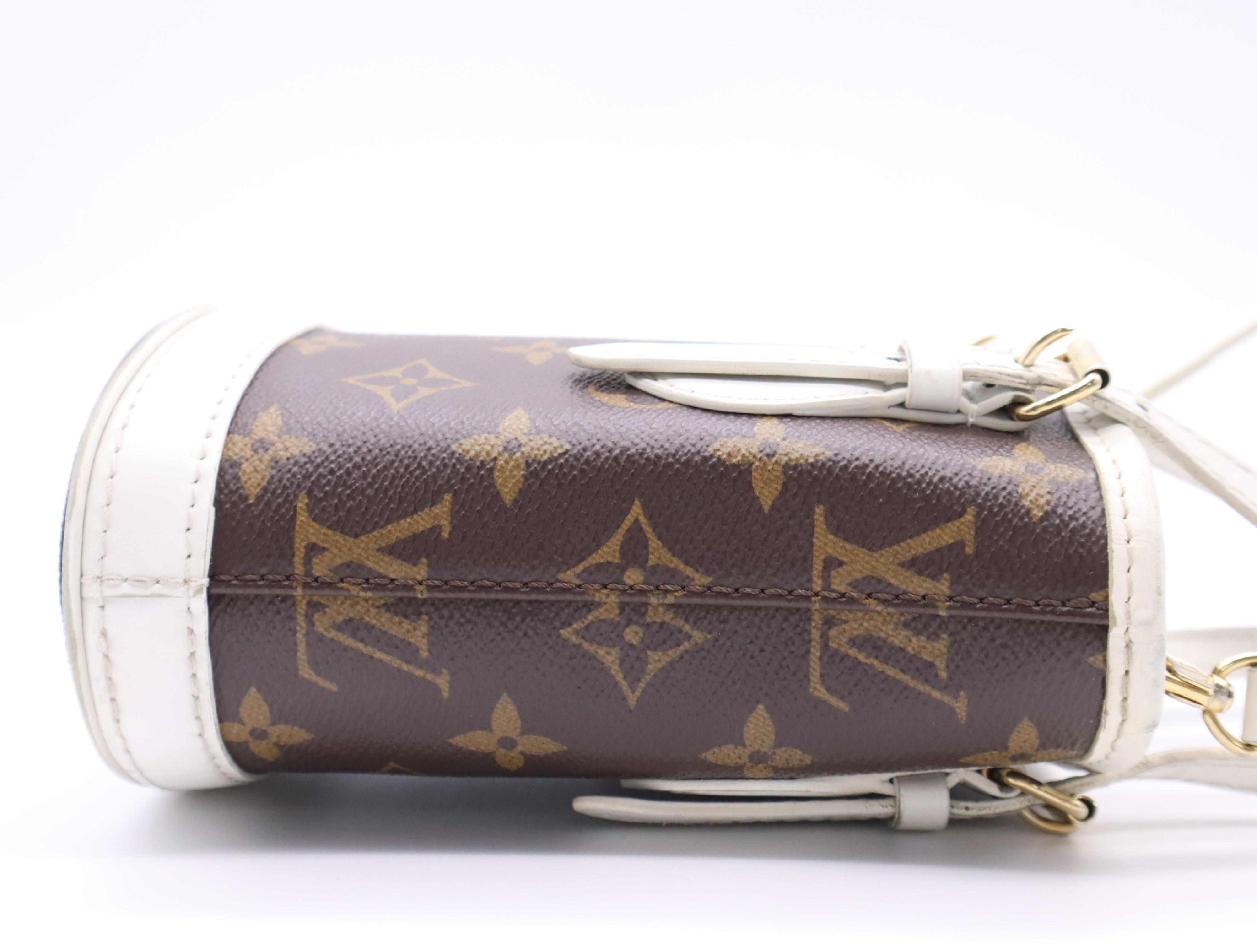 M81489 Monogram Nano Basket Handbag with Shoulder Strap, Pouch, Dust Bag, and Box (RFID verified) — view 5