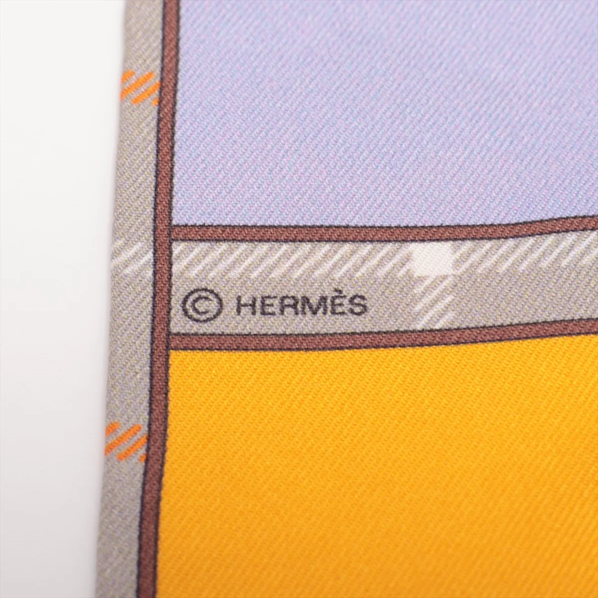 Twilly Camails Camaille Scarf Silk Gray Thread — view 3