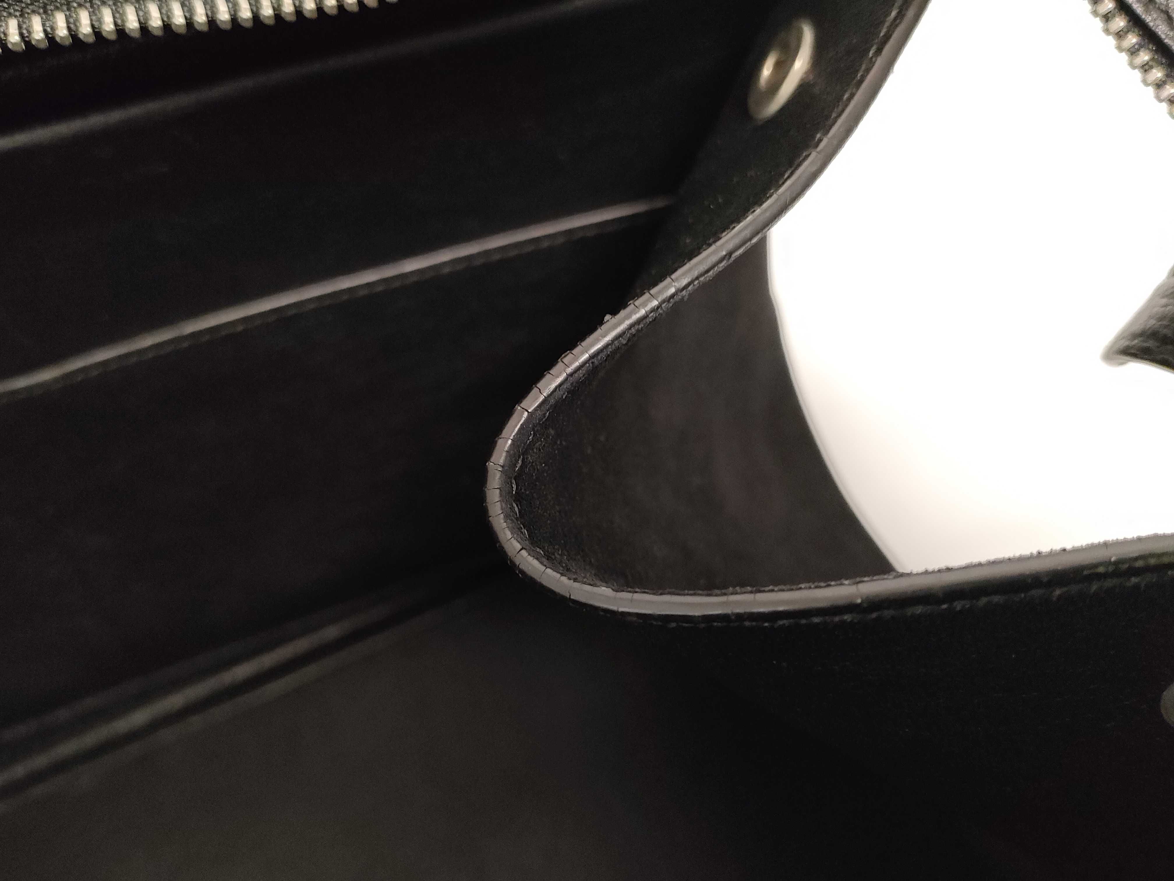 Trapeze Leather x Suede Handbag, Black — view 13
