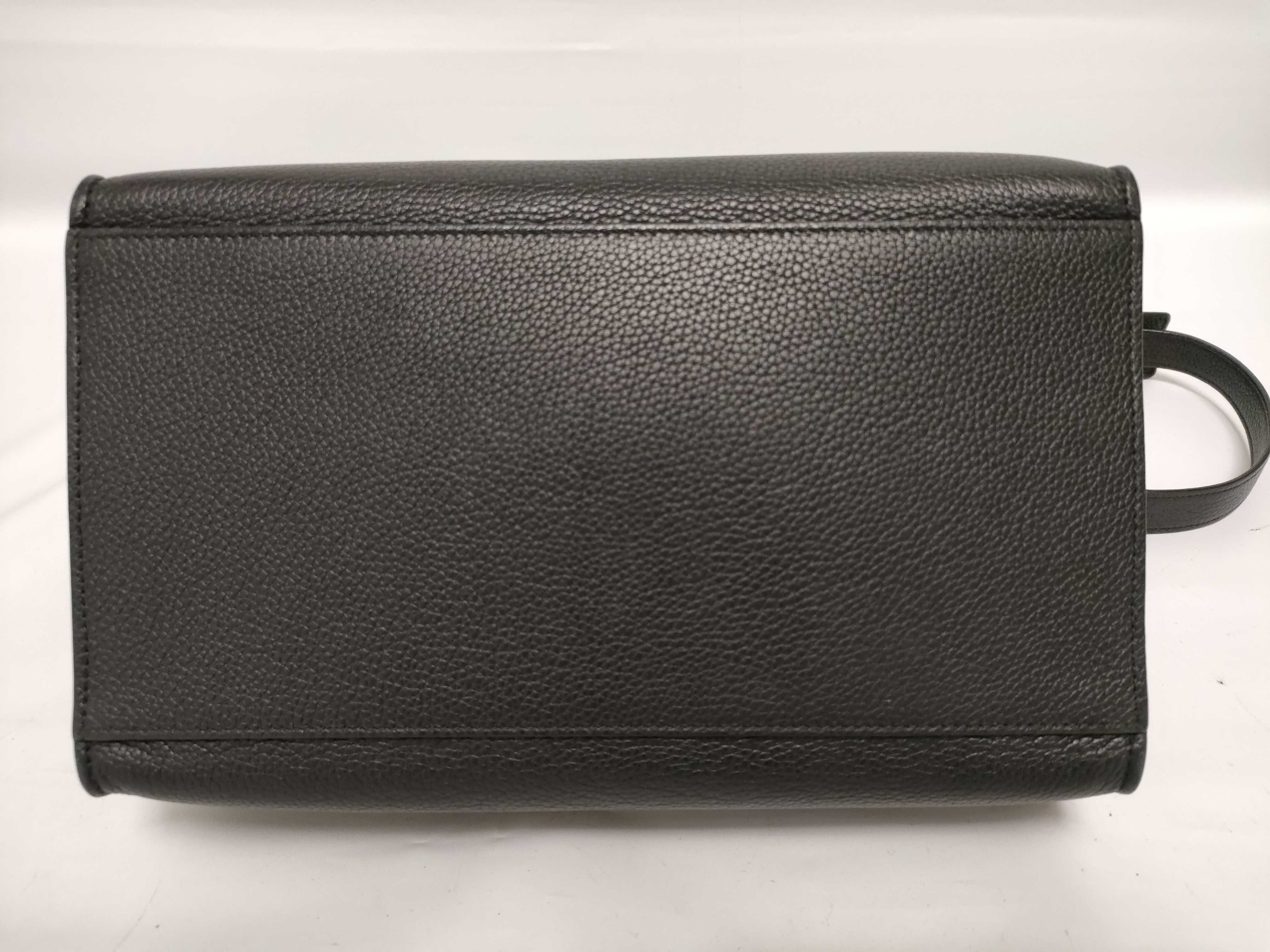 Trapeze Leather x Suede Handbag, Black — view 7