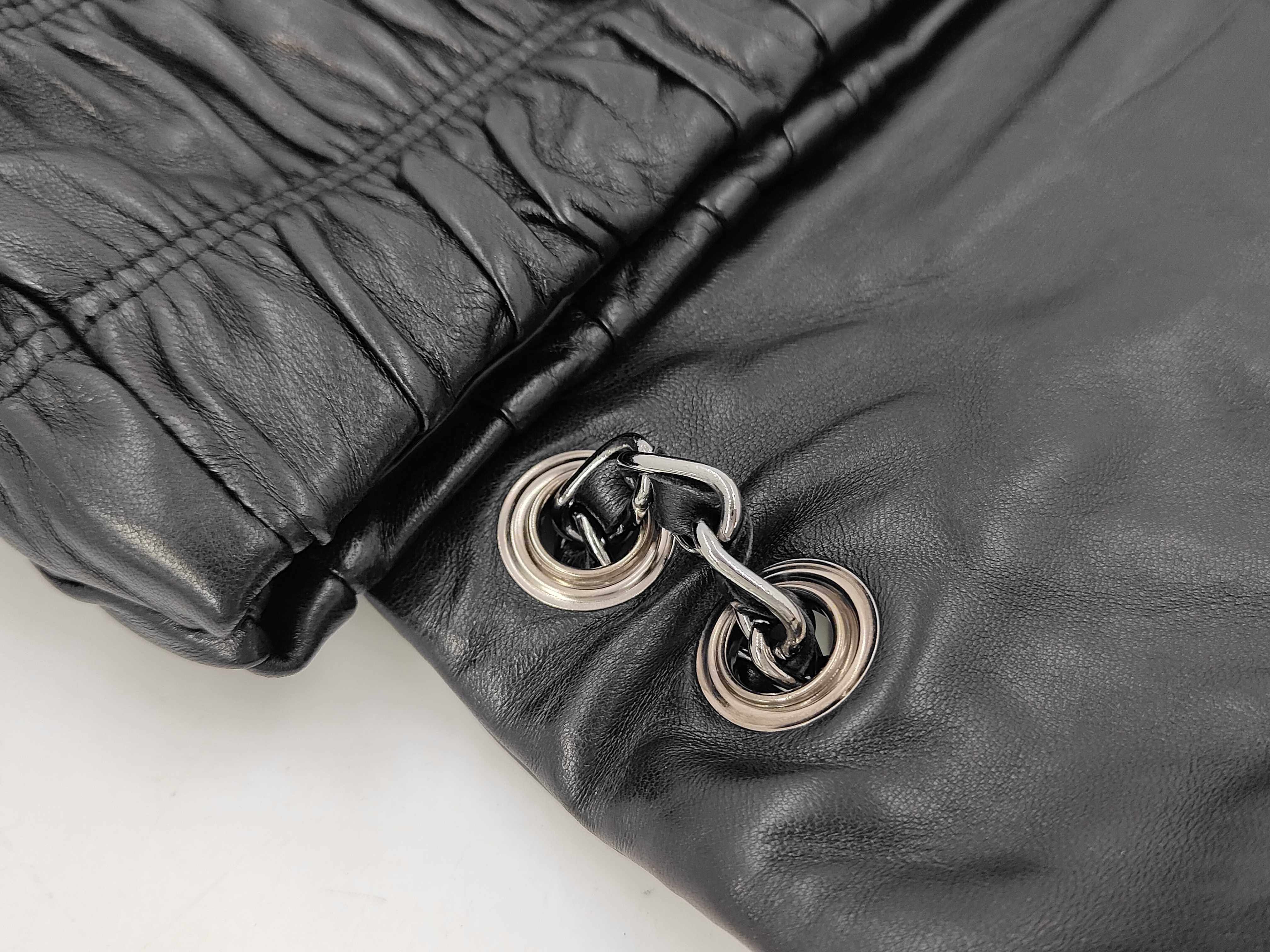 Gaufre Nappa Chain Shoulder Bag Black — view 7