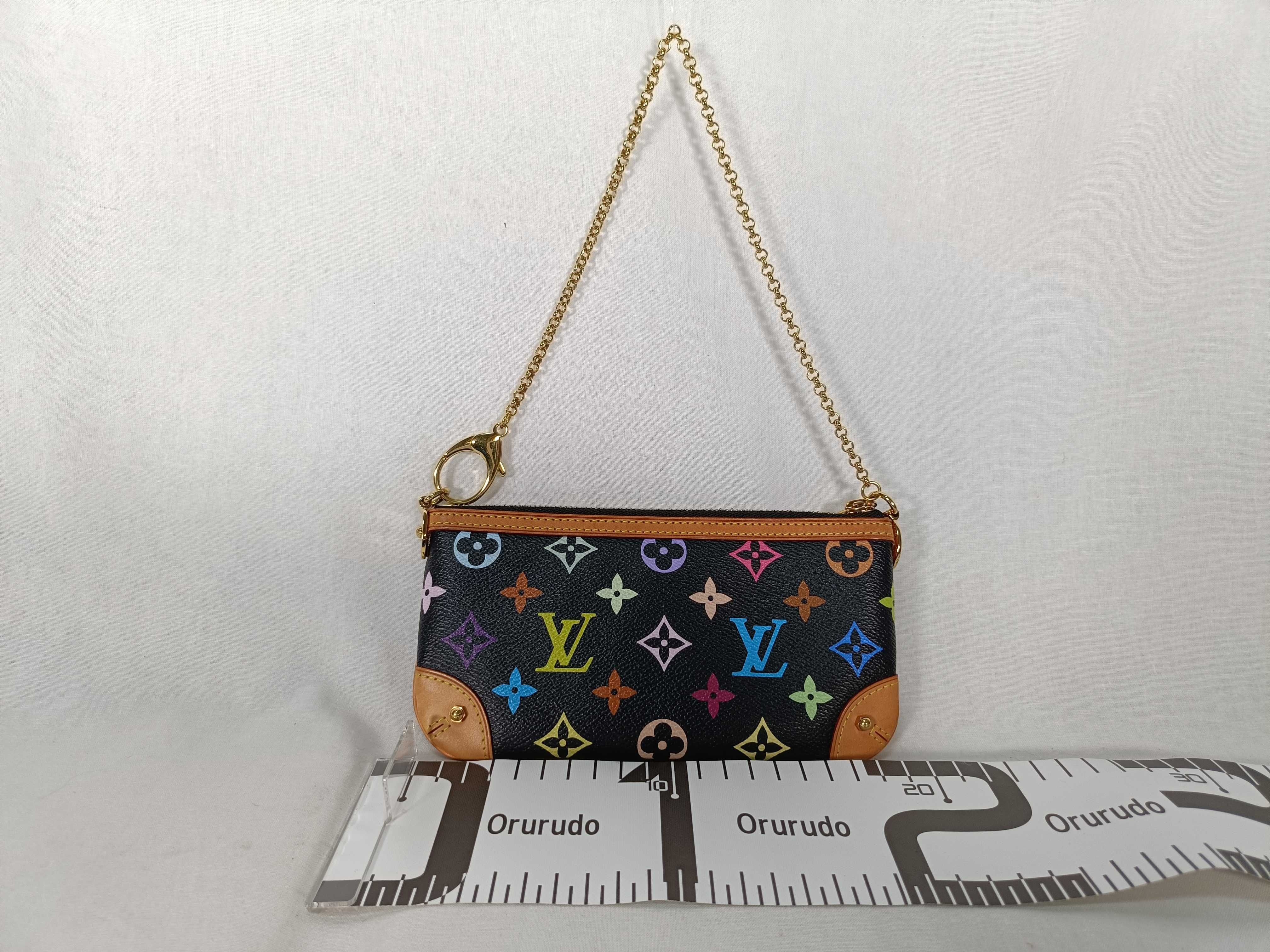 A. Pochette Mira MM Mini Pouch Multicolor Black Pouch — view 2