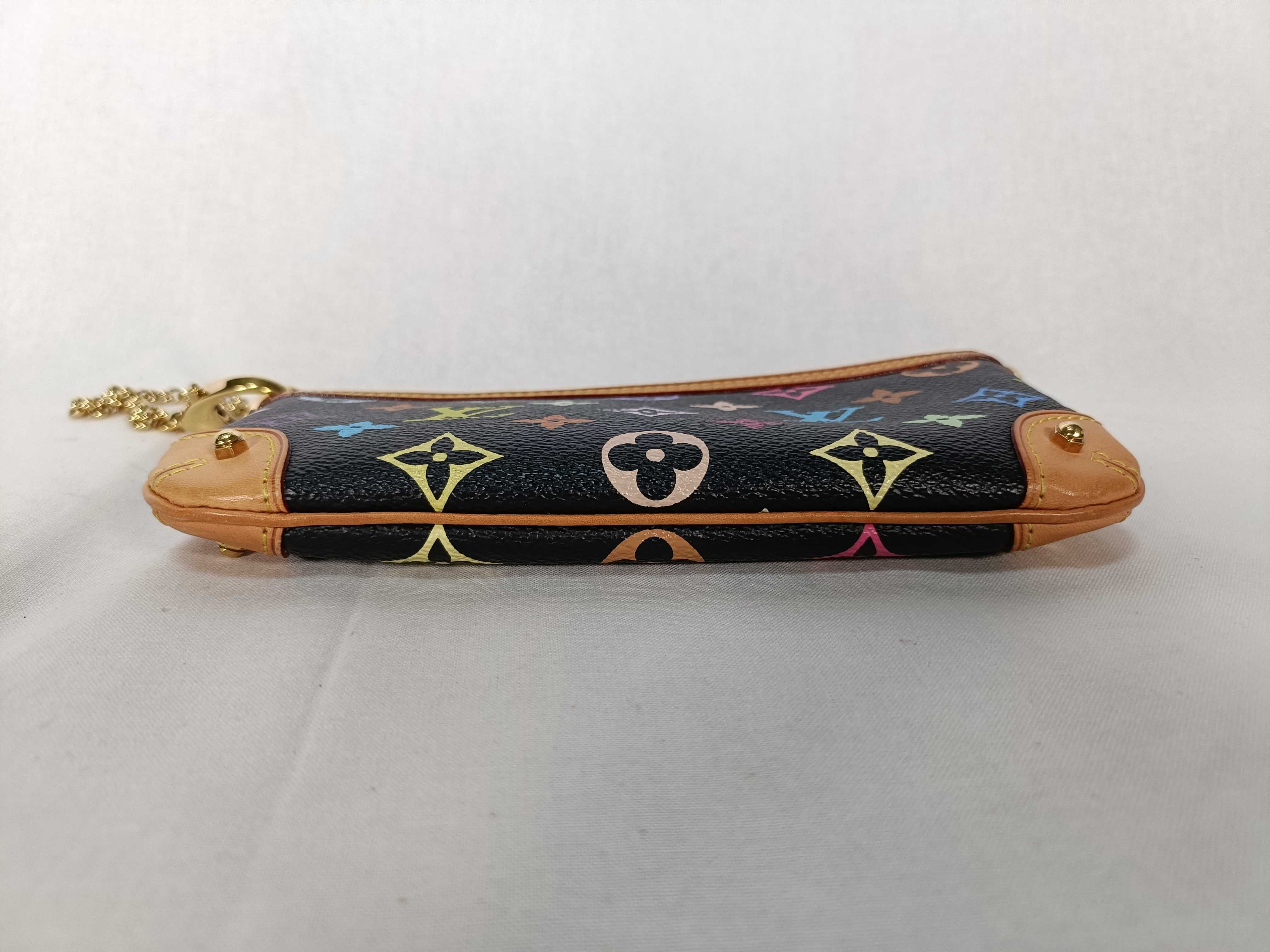 A. Pochette Mira MM Mini Pouch Multicolor Black Pouch — view 3